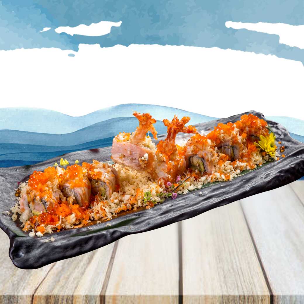 Salmon On The Road Roll	แซลมอน ออน เดอะ โรล Half  4 ชิ้น