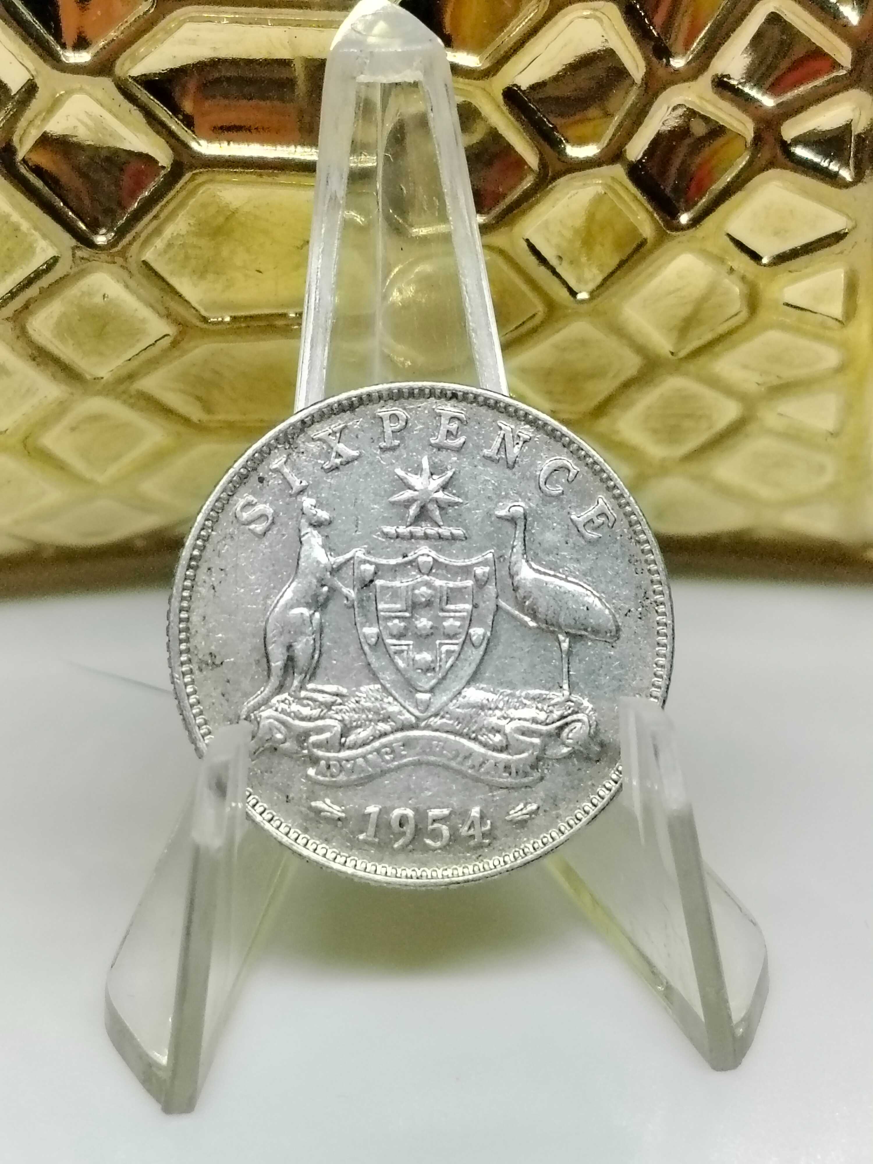 1954 SIXPENCE  Australia /Silver VG