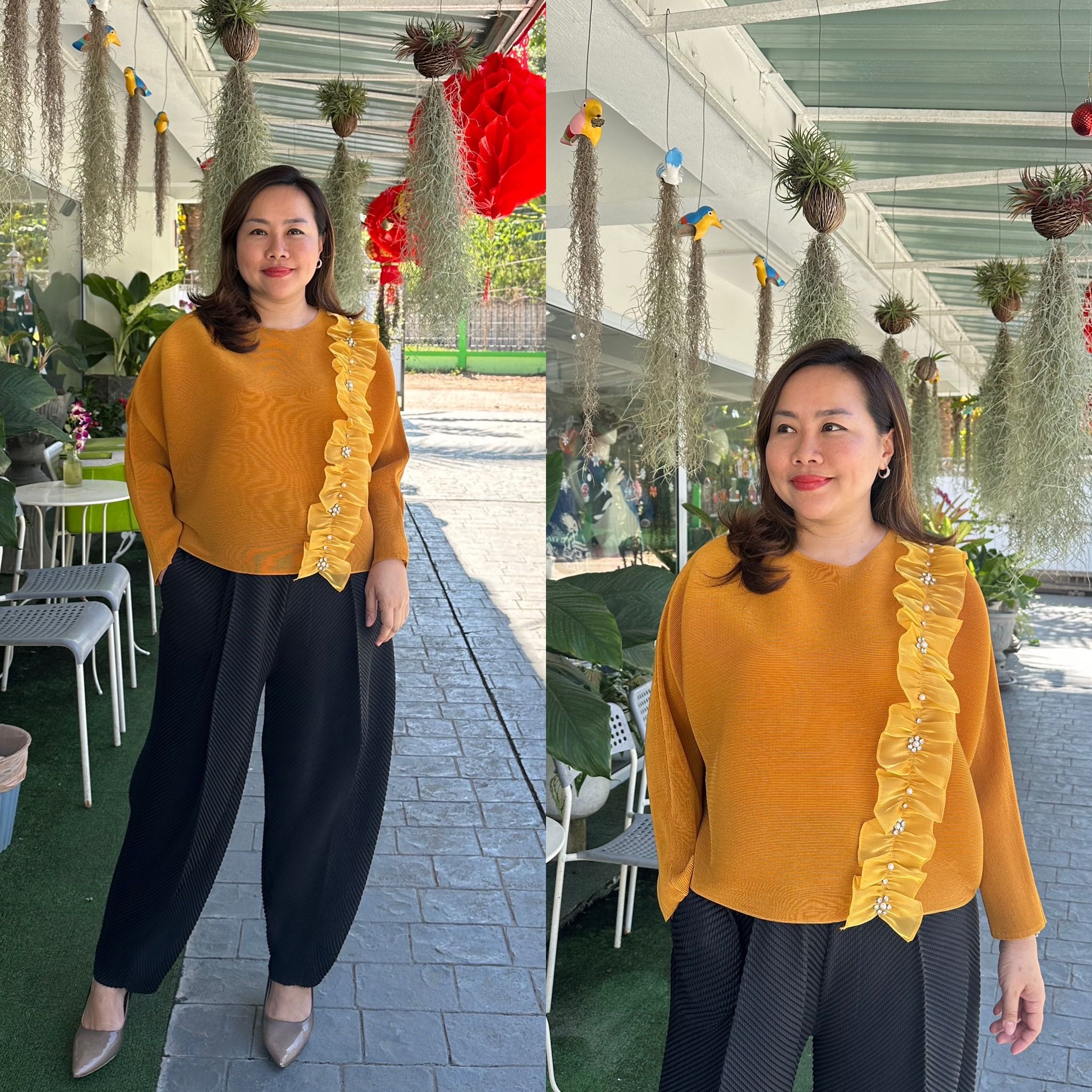 Pleatbynisa A624 เสื้ออัดพลีท เนื้อผ้าPolyester100%