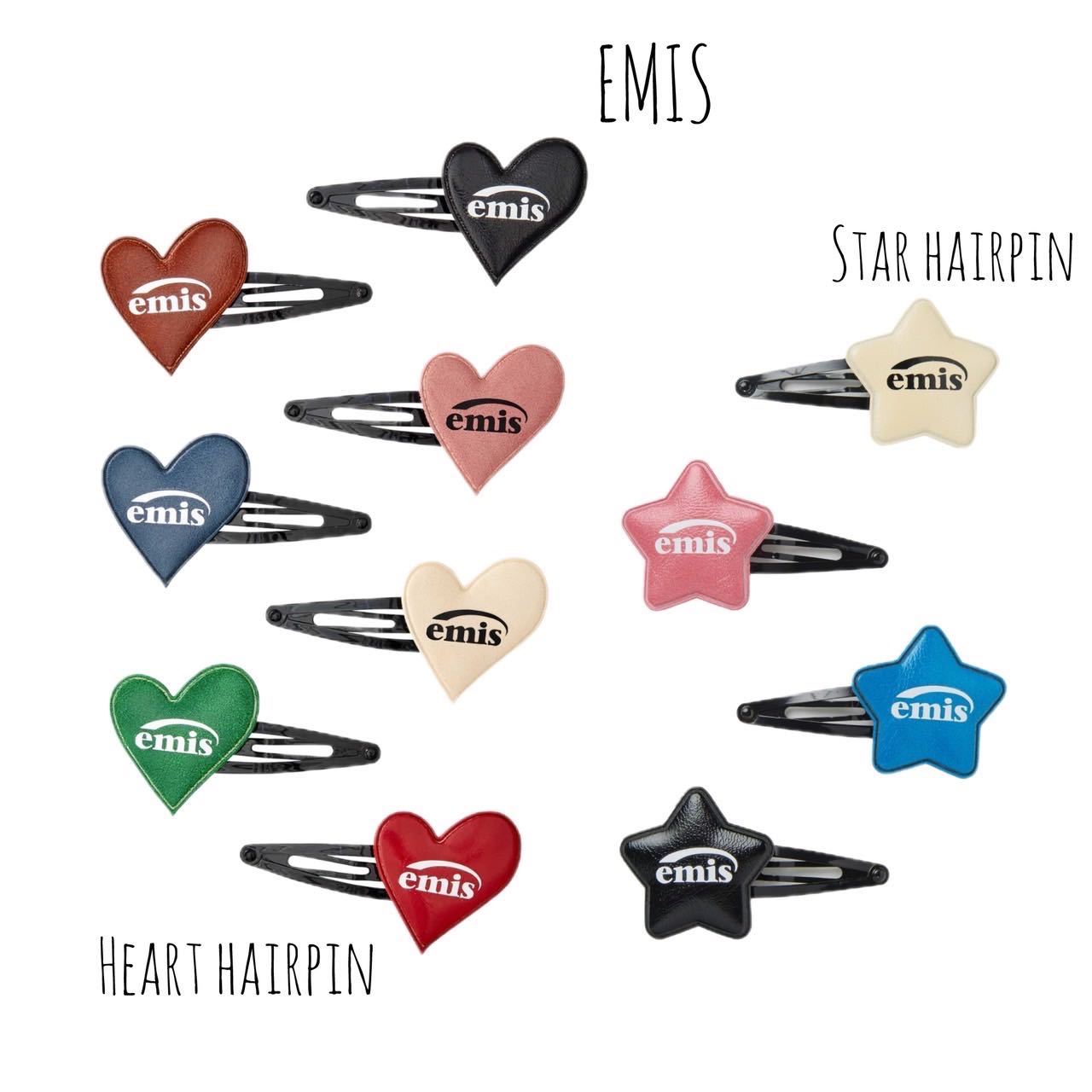 [พร้อมส่ง/แท้] Emis กิ๊บหนังรุ่นstar /heart hairpin