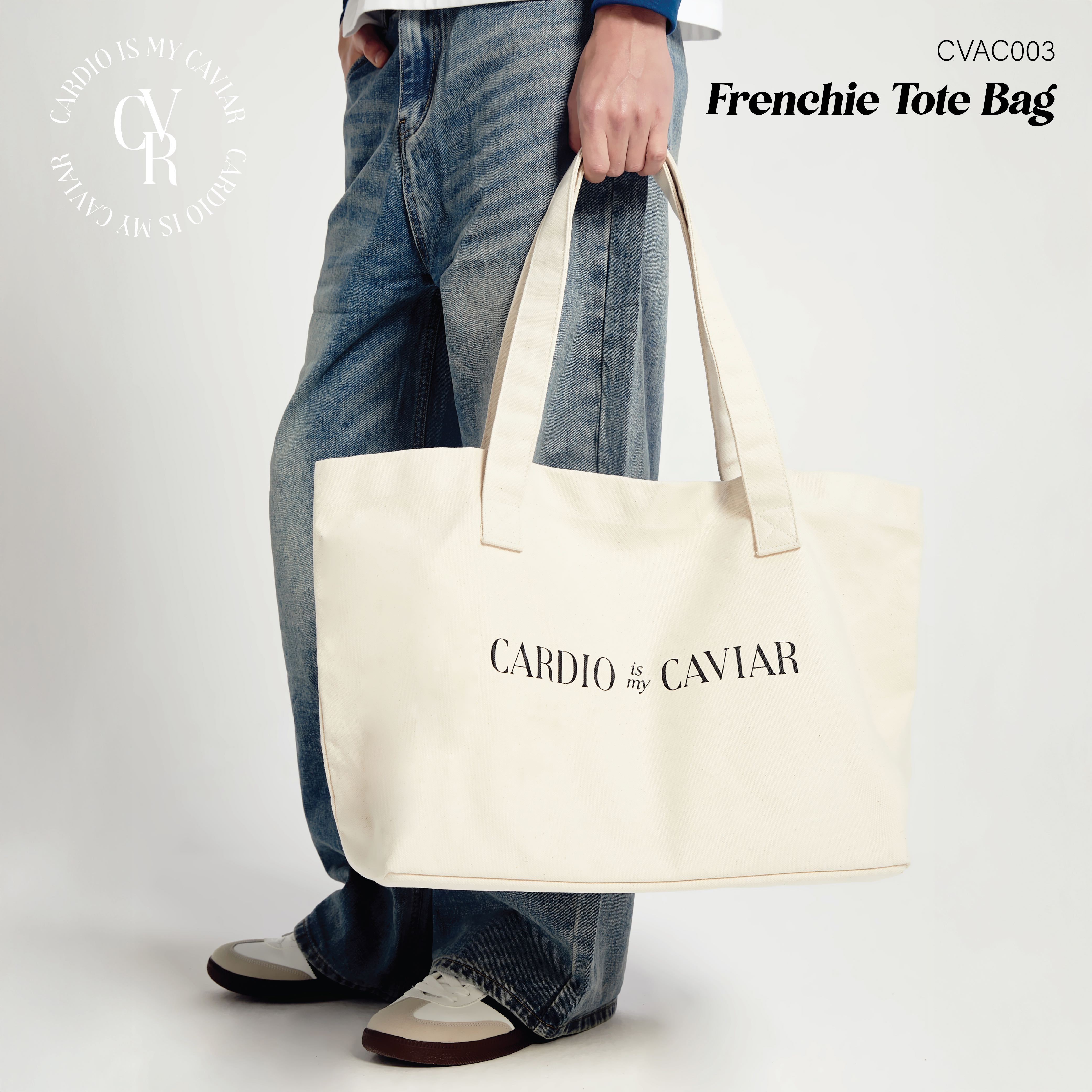CARDIOISMYCAVIAR CVAC003 : FRENCHIE TOTE BAG