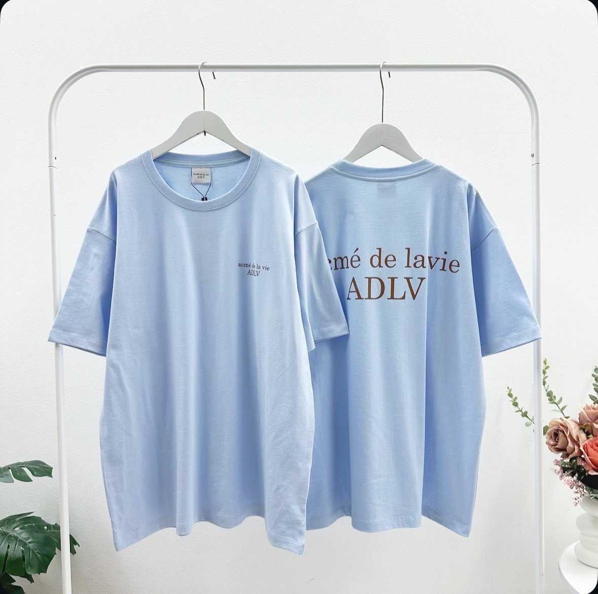 พร้อมส่ง  ADLV Basic T-Shirt ( Light Blue )