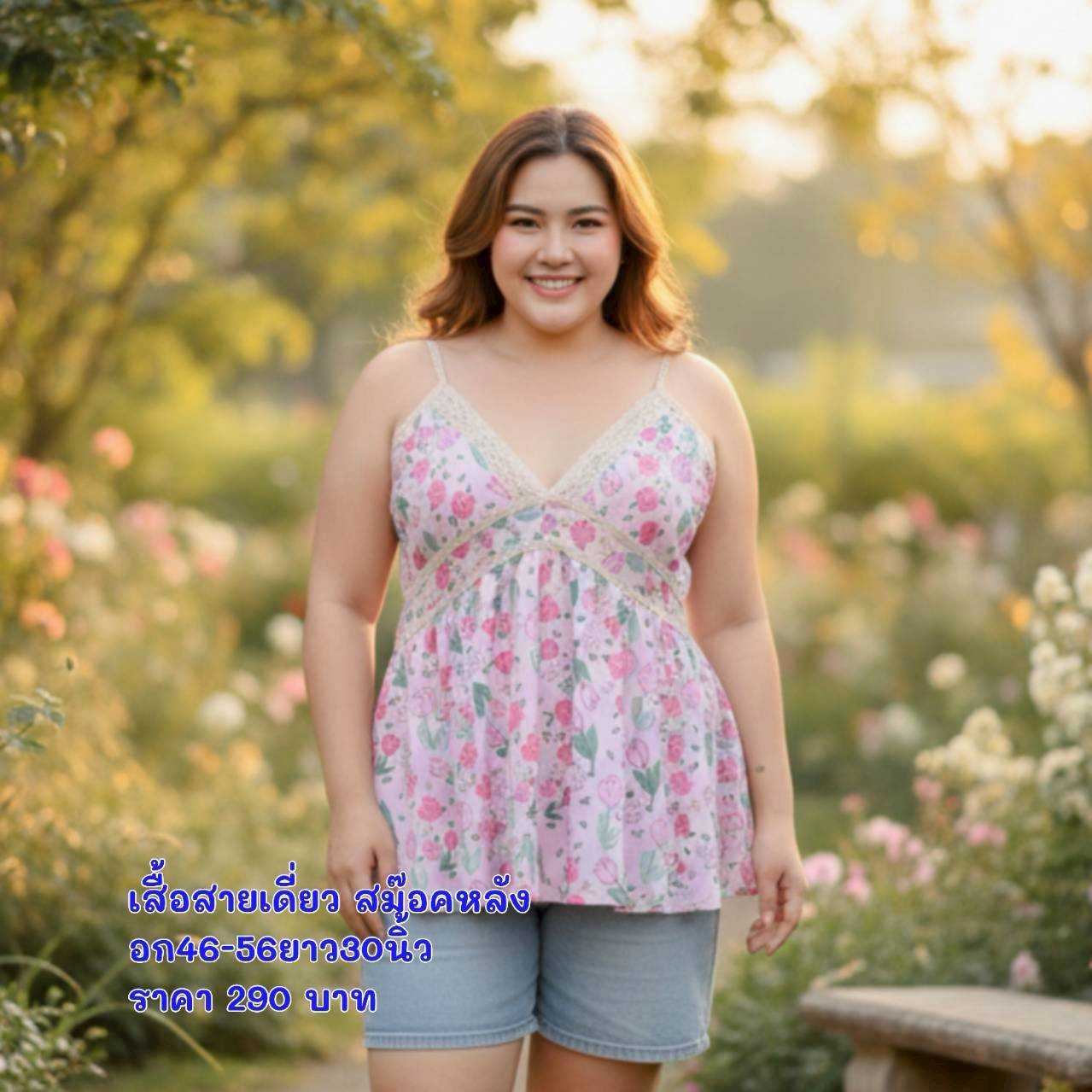 เสื้อสายเดี่ยว สม๊อคหลัง