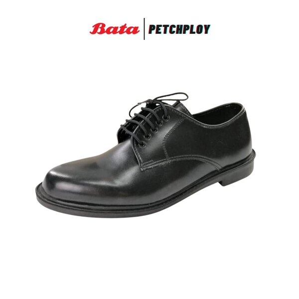 Bata คัชชูหนังสีดำ แบบผูกเชือก ยี่ห้อบาจาของแท้ รองเท้าทางการ รุ่น 6782