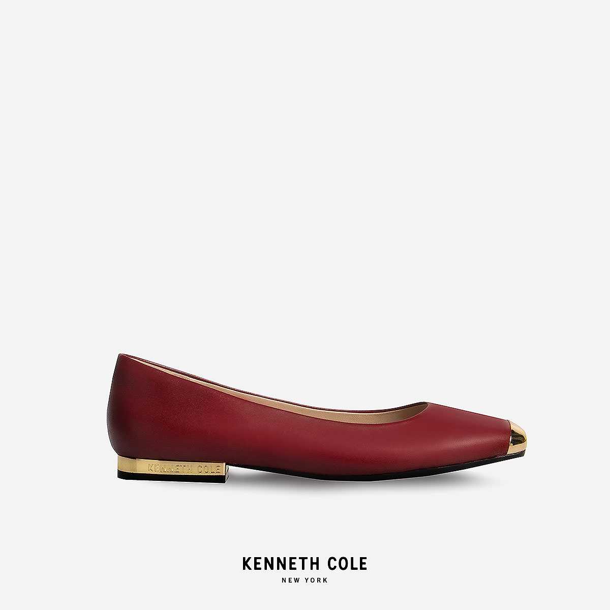 KENNETH COLE x ANNE รองเท้าส้นแบน รุ่น ASTAIRE FLATS BORDEAUX WINE สีแดง ( FLT - KF14077LE-606 )