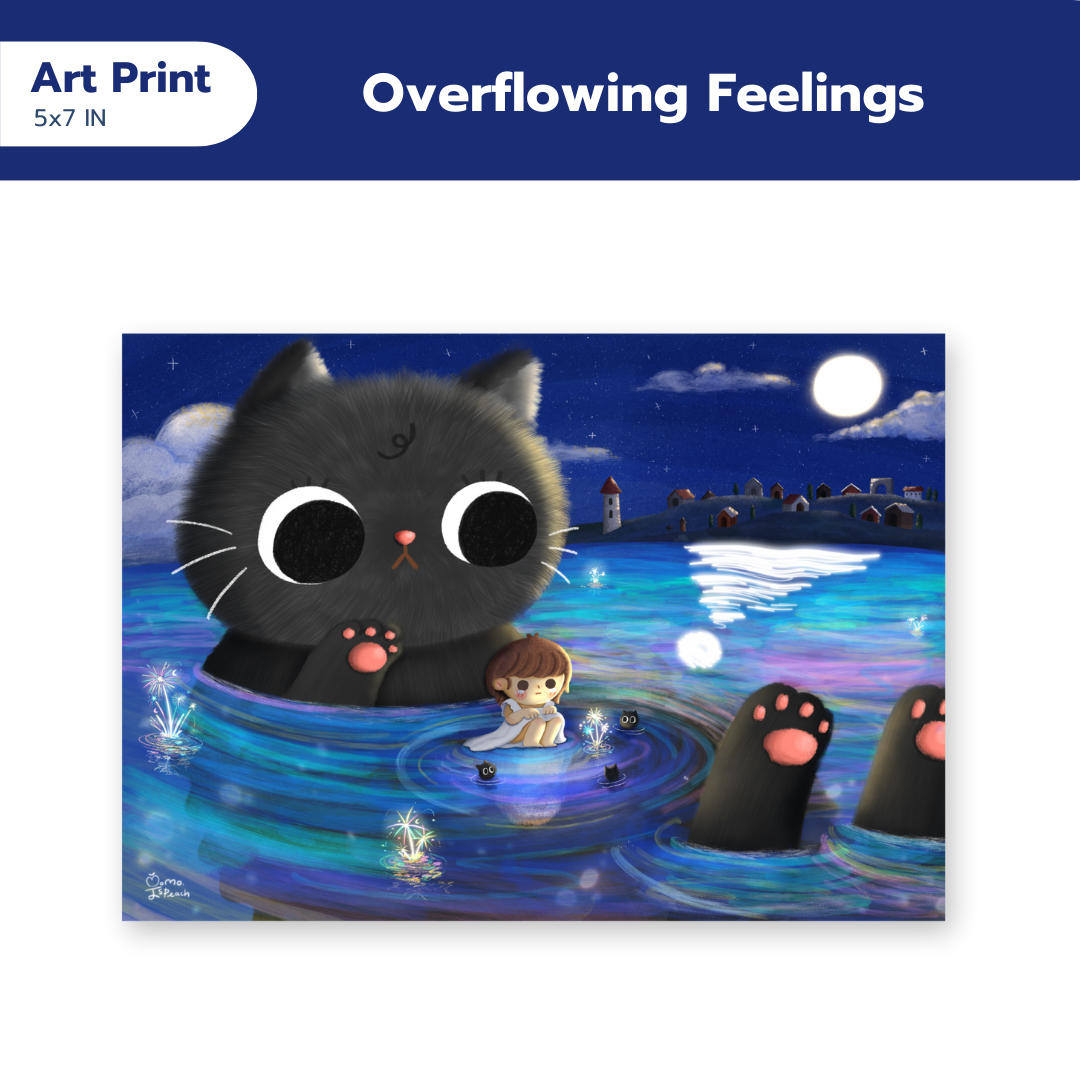 Art print 5x7in - Overflowing feelings