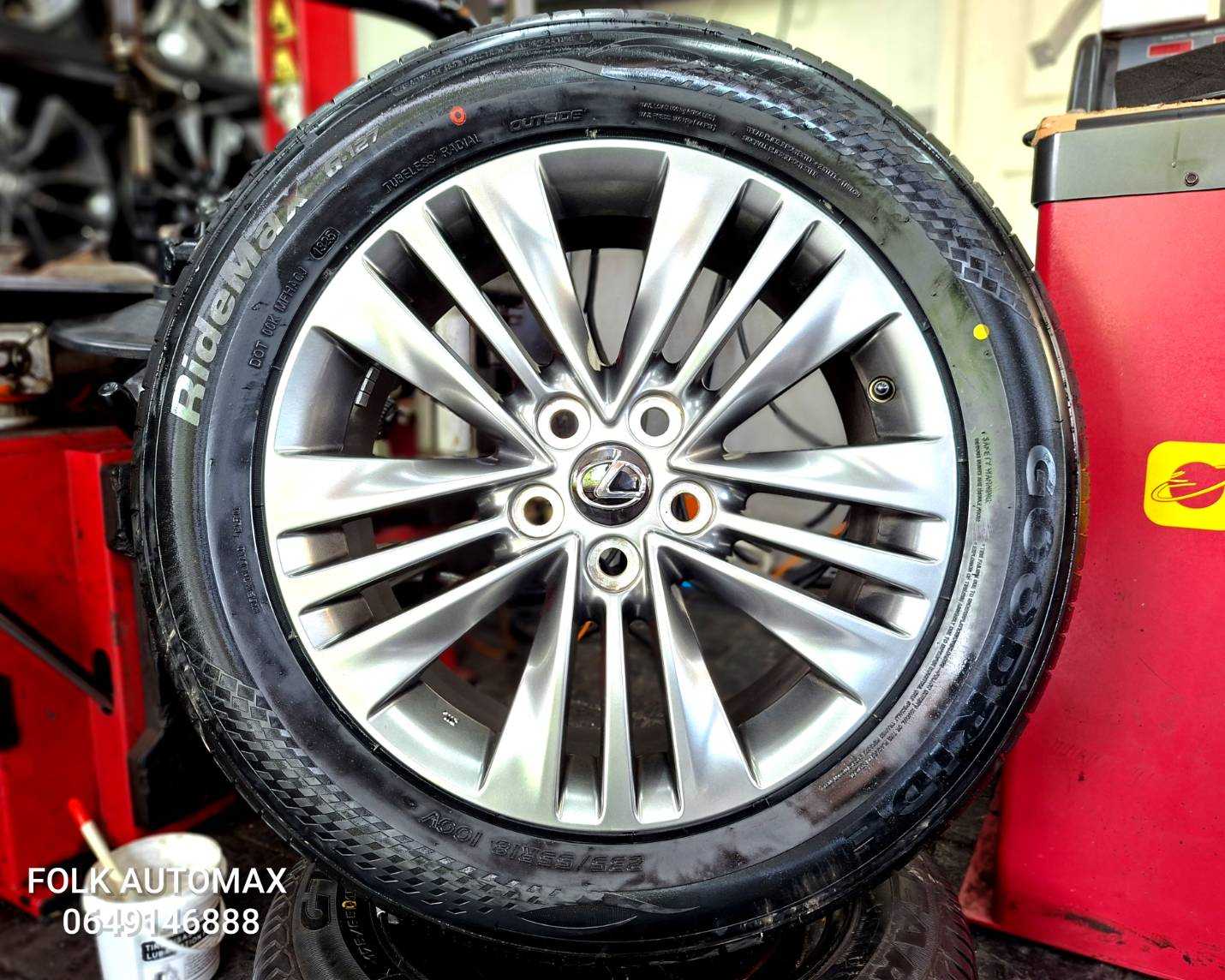 ปี 25 ล้อ Lexus ขอบ 18 สภาพสวยไม่มีรอย พร้อมอะแดปเตอร์แปลง พร้อมยางใหม่  ปี25 888967  91226568