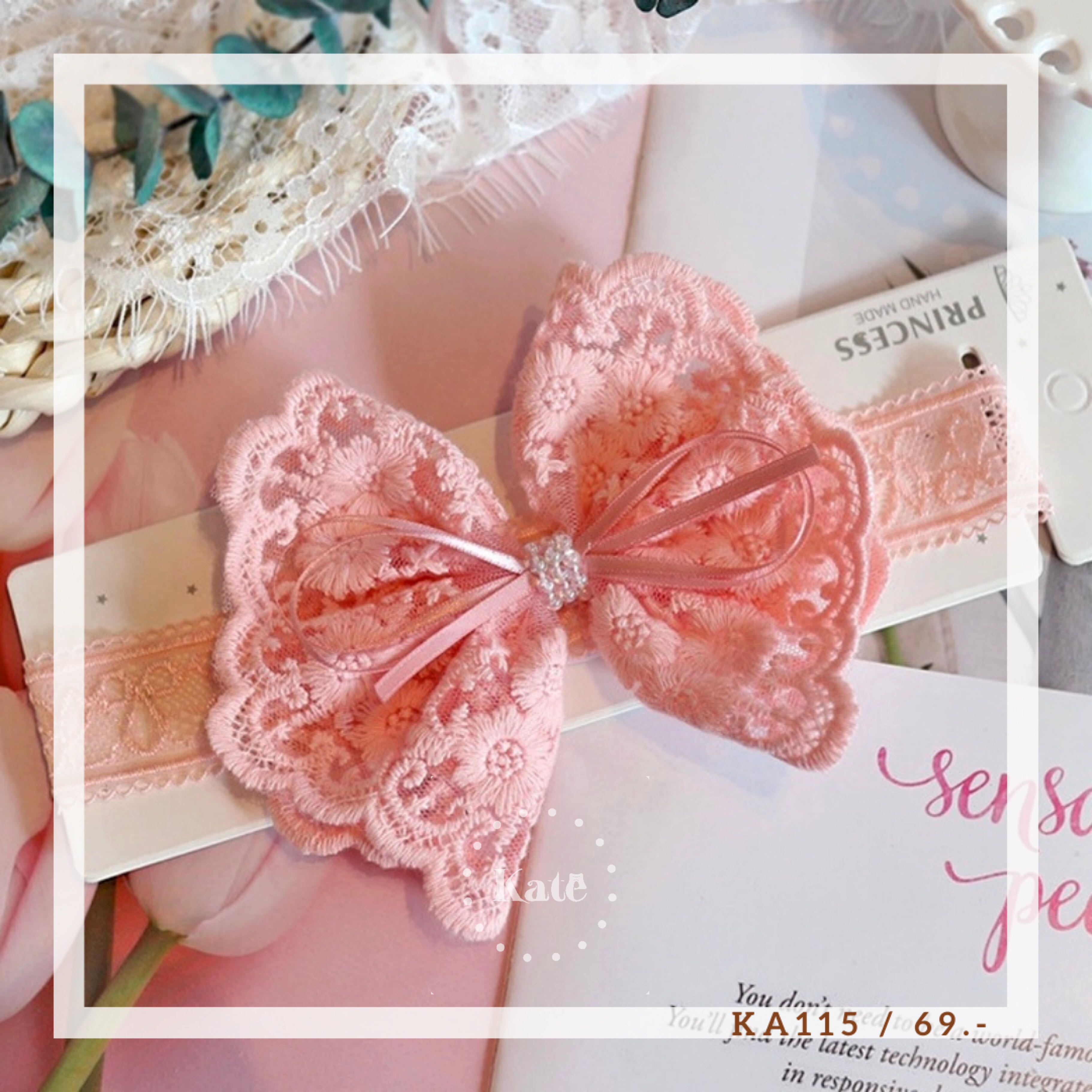 Baby Girl Big Bow Lace Headband 🎀