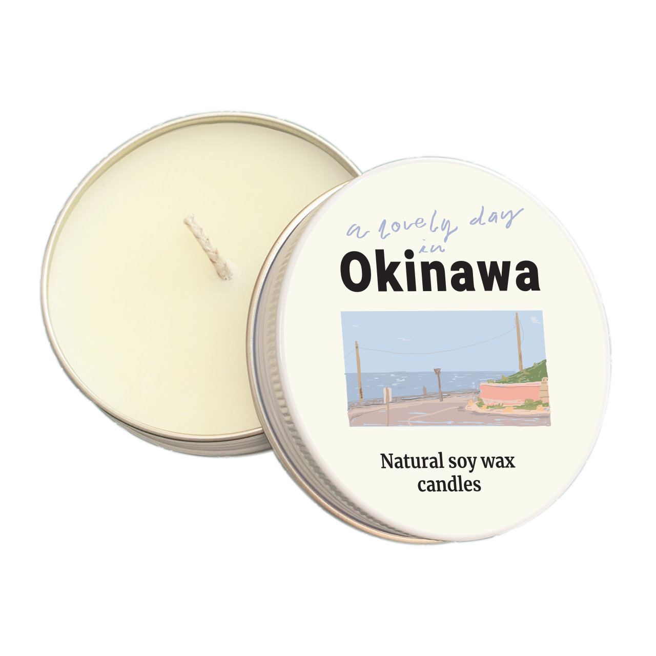 Summerstuff.marine - SOY WAX CANDLES กลิ่น A LOVELY DAY IN OKINAWA (60 g) - เทียนหอมไขถั่วเหลือง