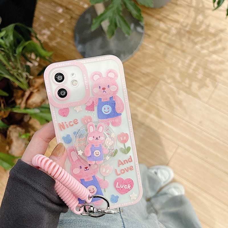 ♡ เคส iPhone : Nice and Love กระต่ายชมพู + Griptok