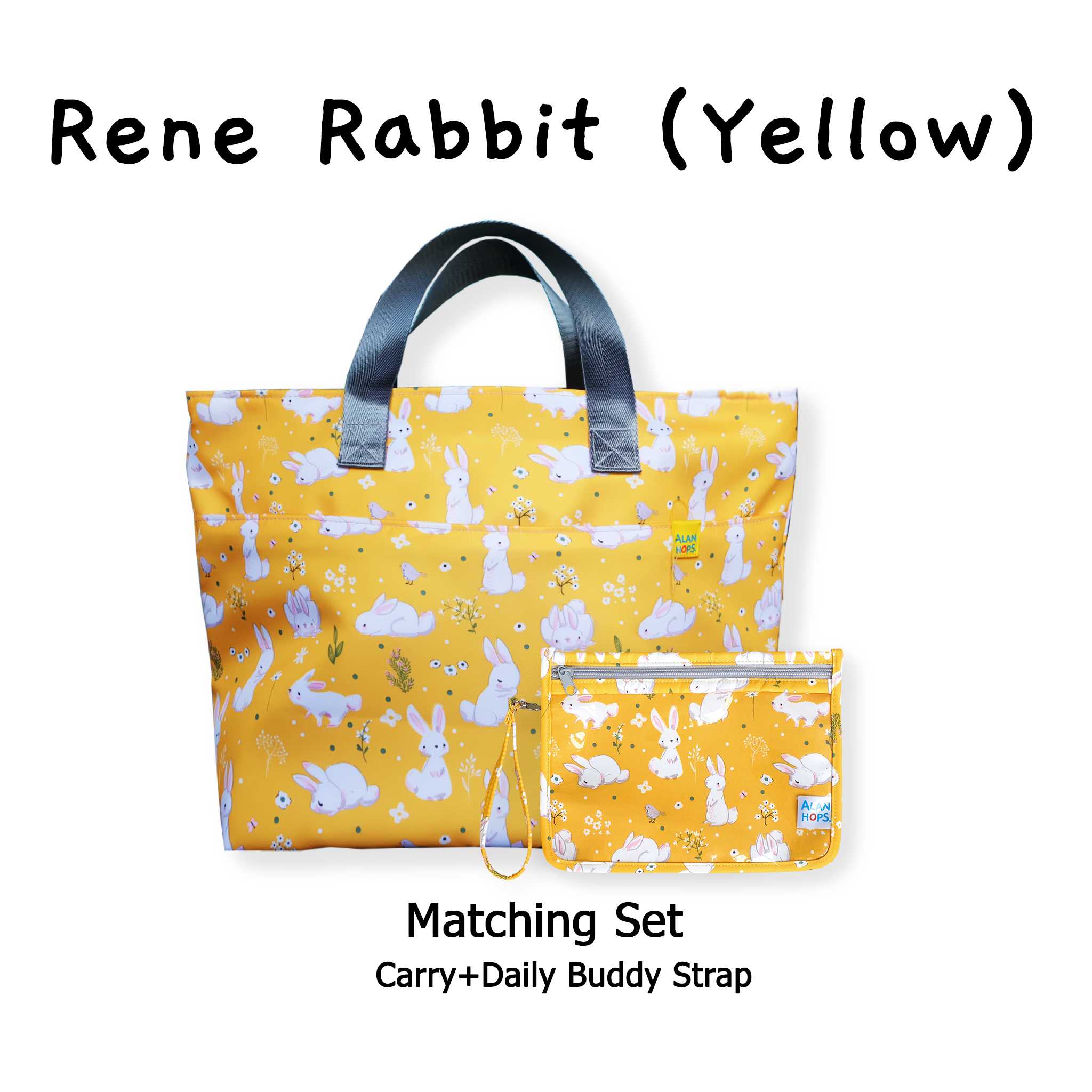Set: Rene Rabbit (Yellow) (carry+daily strap)