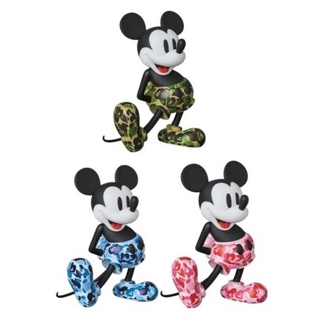 [Pre Order] Be@rbrick VCD BAPE(R) MICKEY MOUSE GREEN / BLUE / PINK