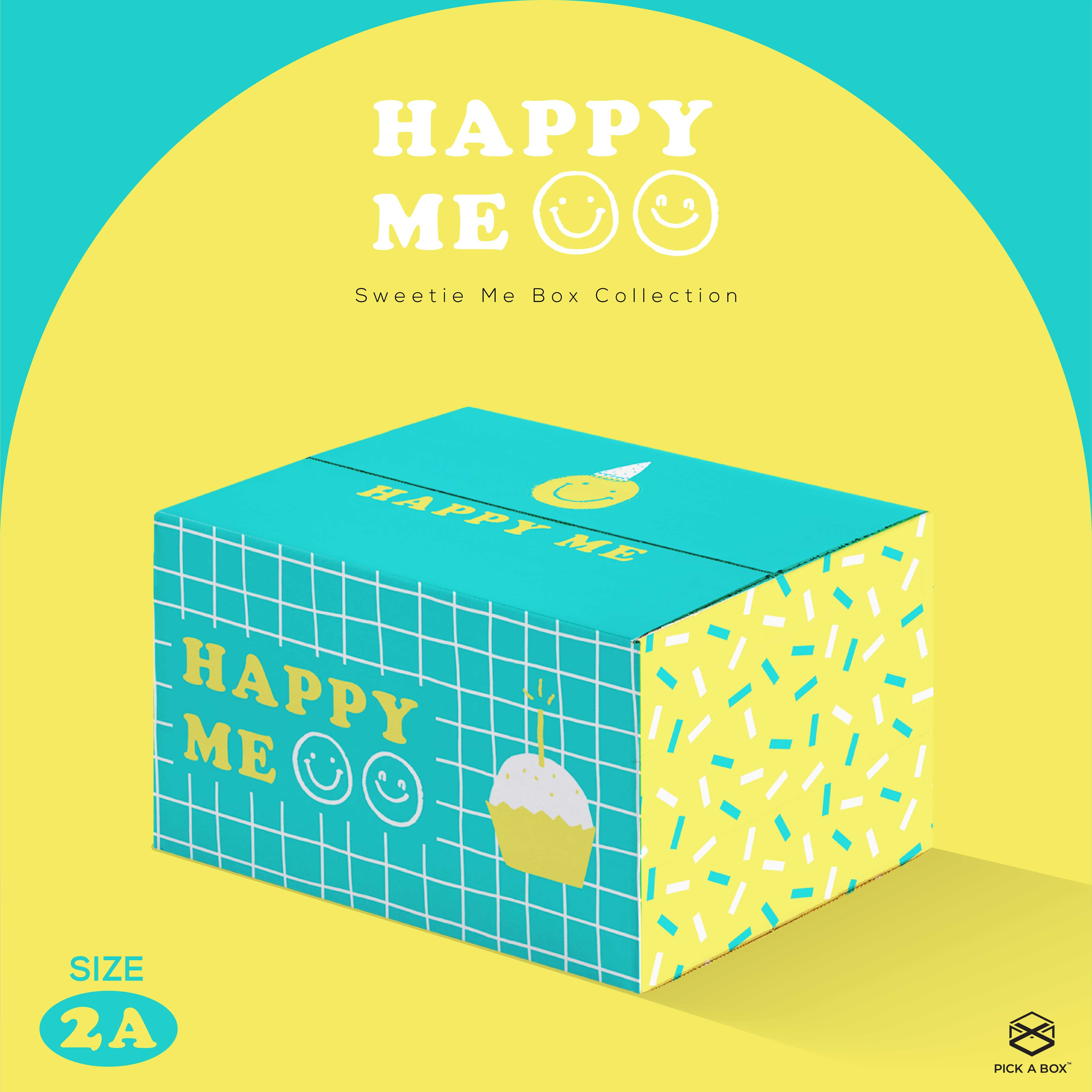 กล่อง HAPPY ME (Size 2A) - 20 ใบ กล่องไปรษณีย์ กล่องพัสดุ กล่องลูกฟูก