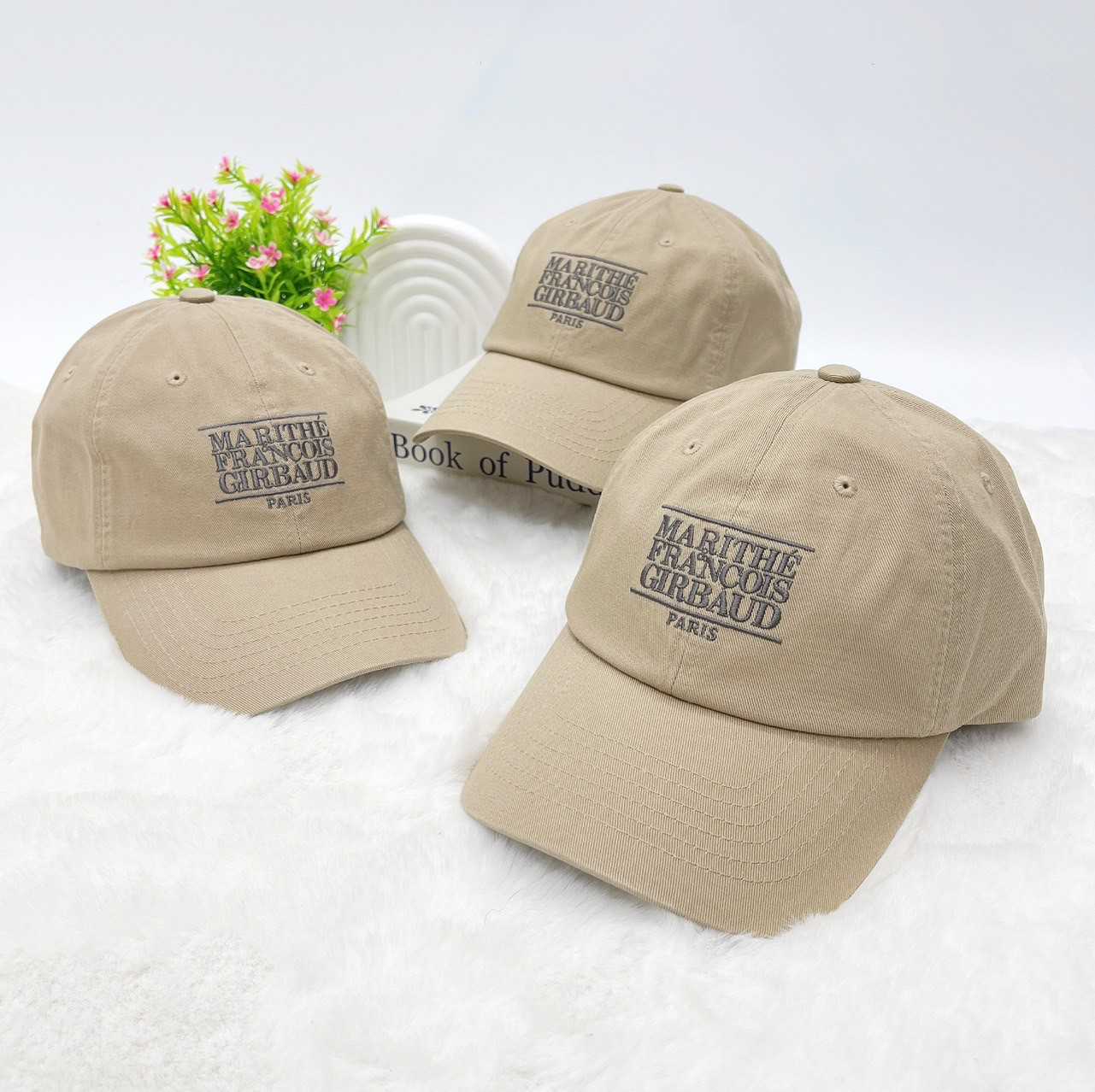 Marithe Classic Small Logo Cap (dark beige)