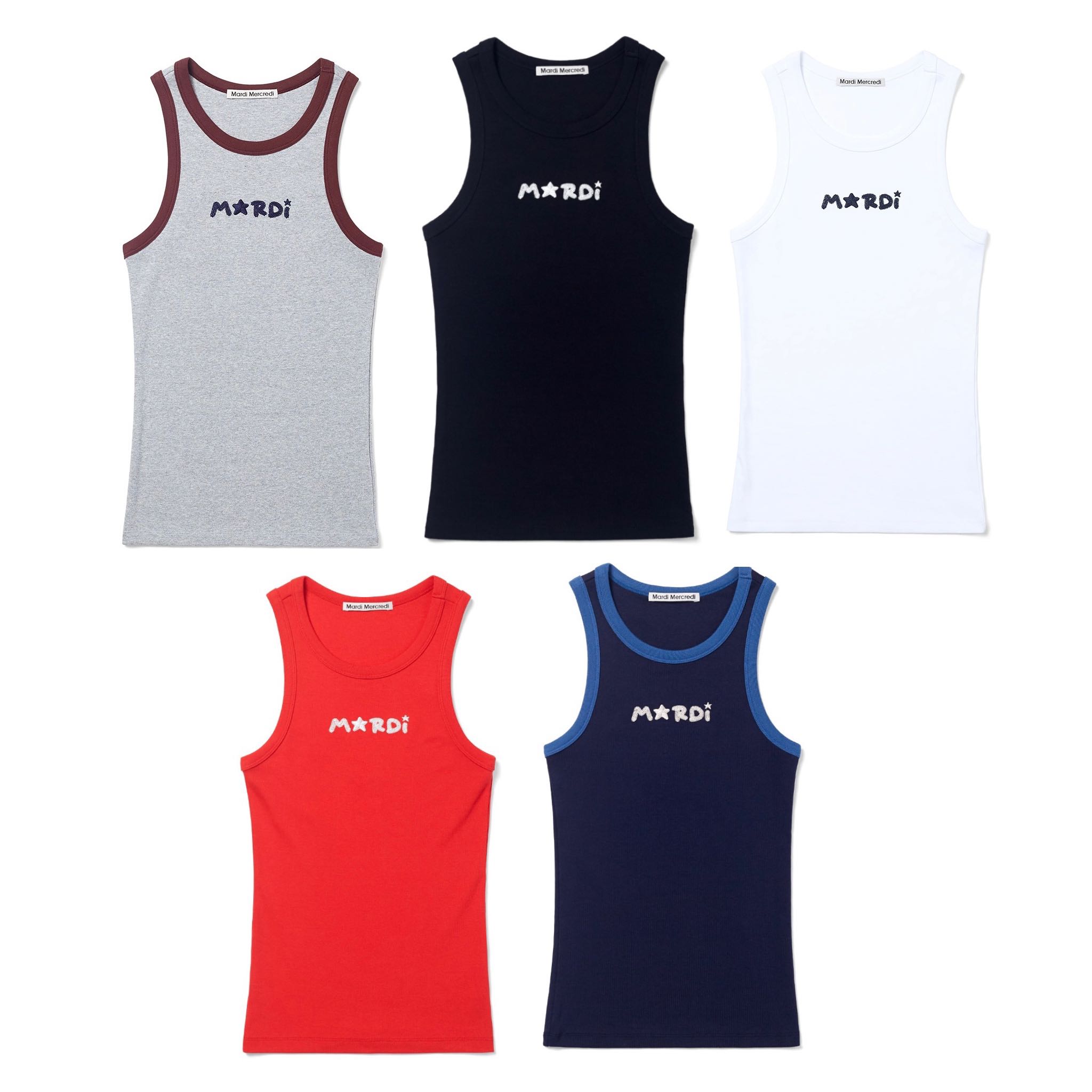 (pre,รวมส่ง) TANK RACER MARDI STAR LOGO /Mardi Mercredi