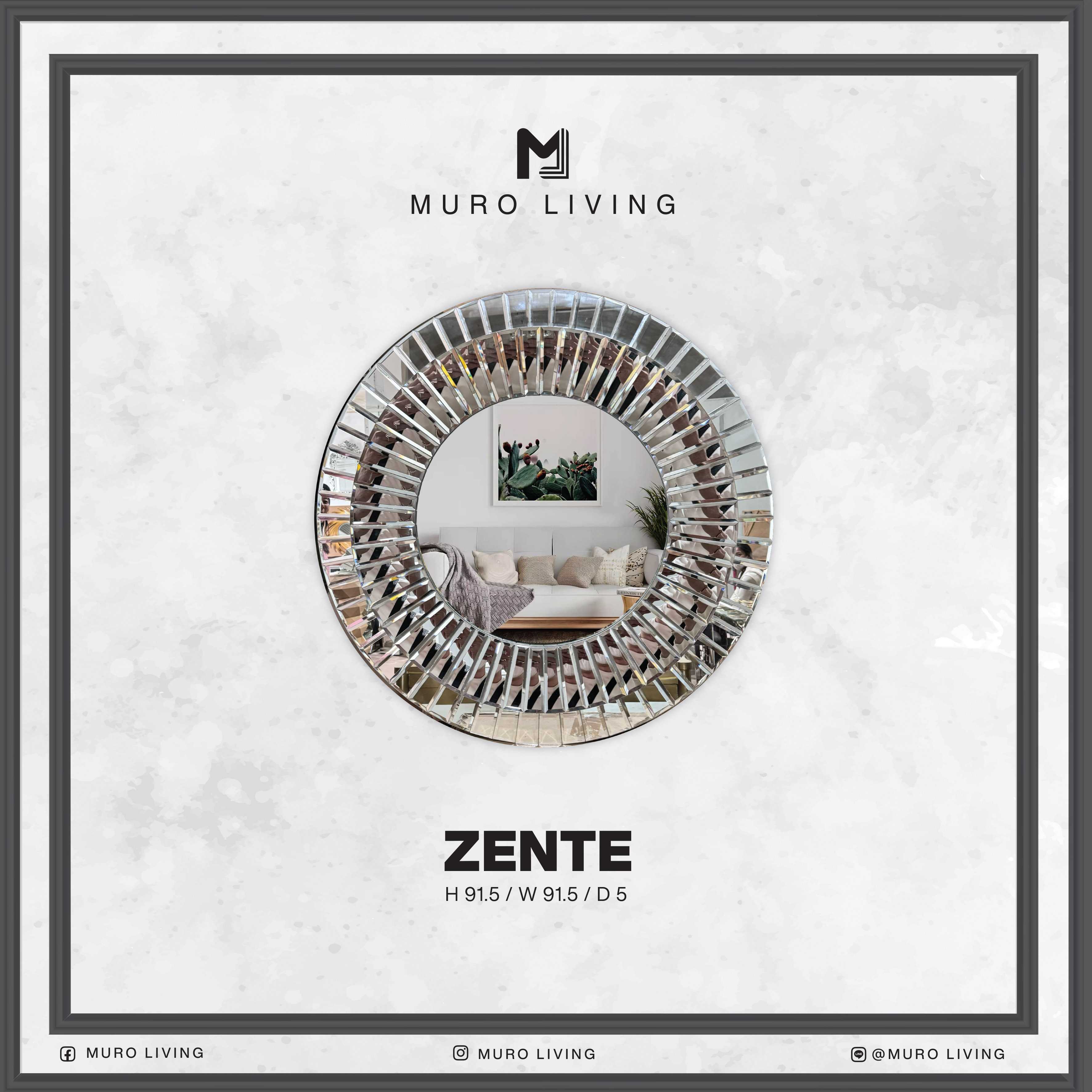 กระจกตกแต่งผนังดีไซน์ Muro Living รุ่น ZENTE
