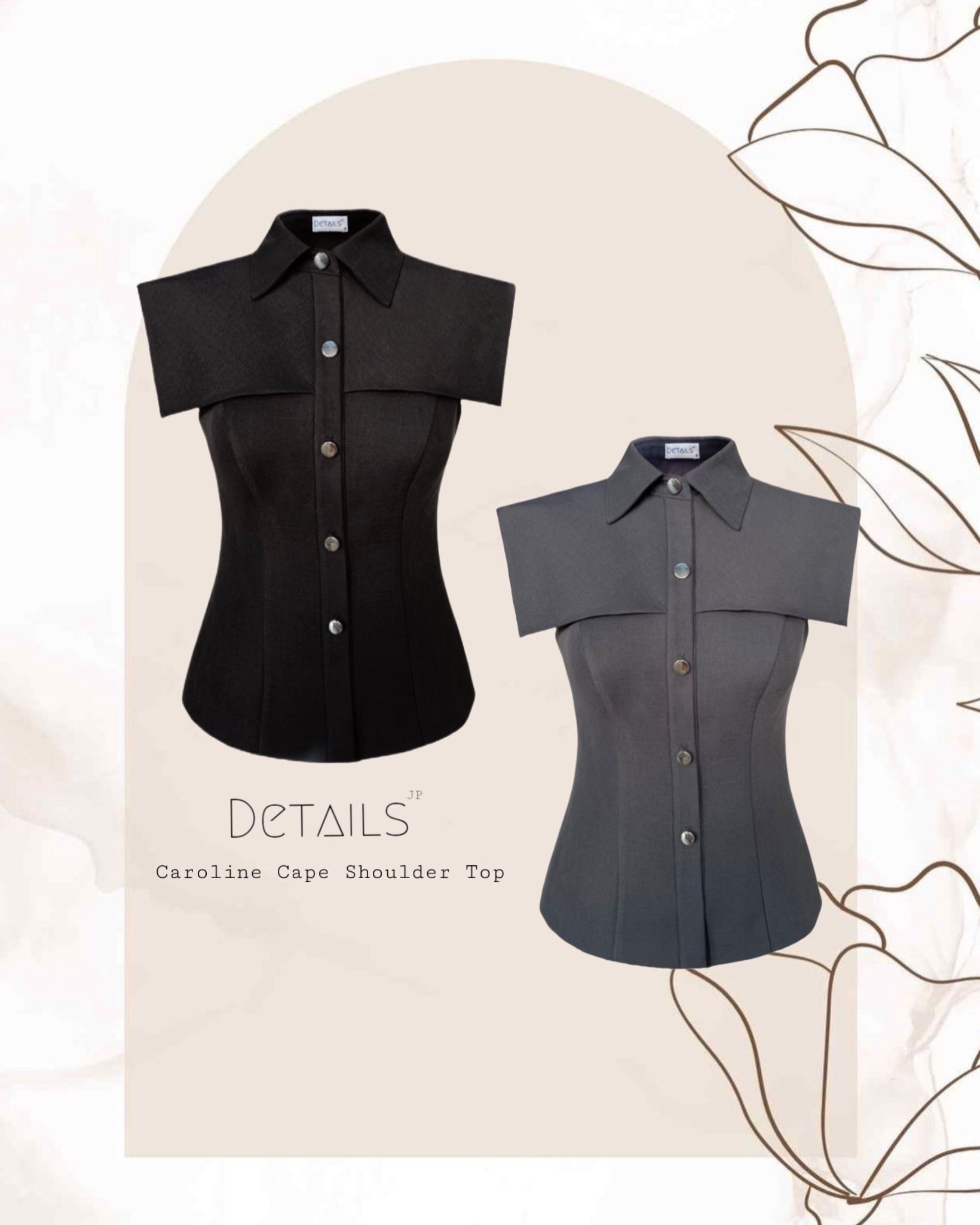 Caroline Cape Shoulder Top