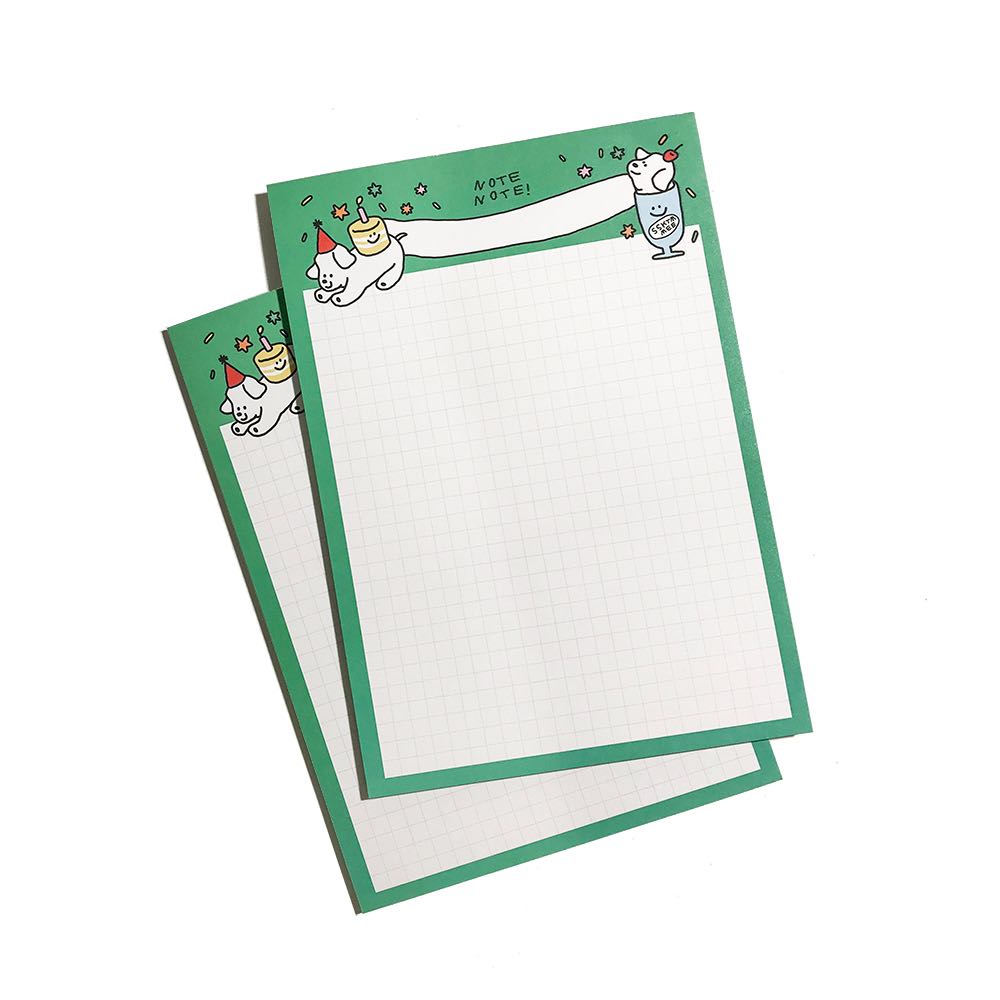 a5 notepad - white dog
