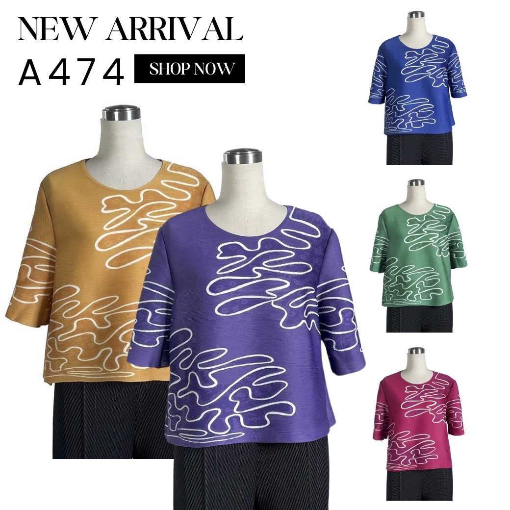 Peatbynisa A474 เสื้ออัดพลีท เนื้อผ้าPolyester100%