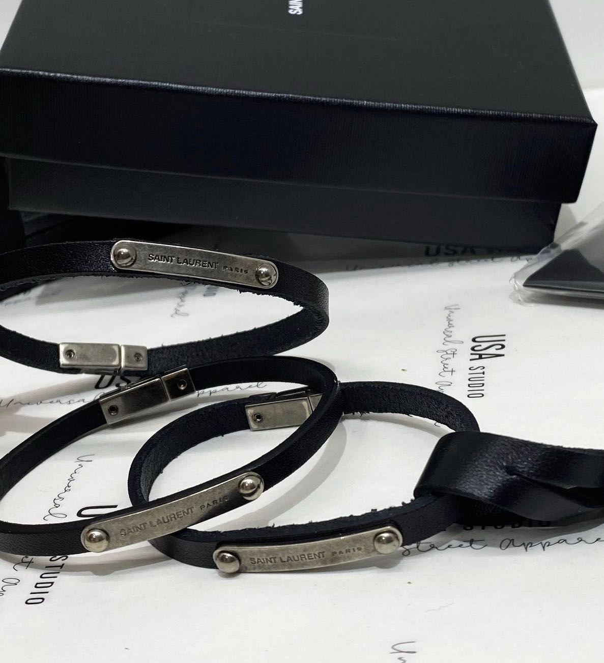 Saint Laurent leather bracelet 