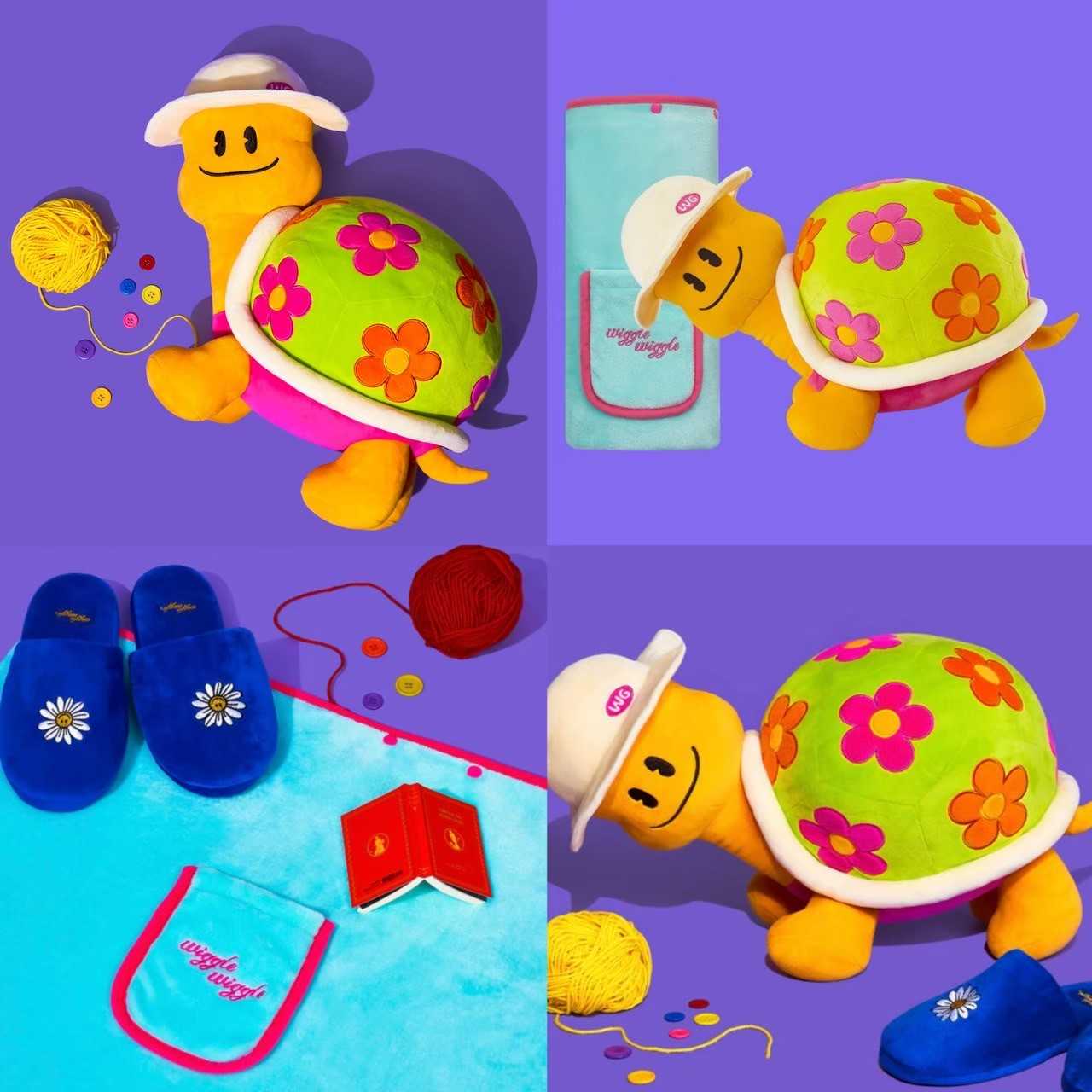 🌈 Wiggle Wiggle ของแท้ 💯 ตุ๊กตา ผ้าคลุม Cushion Blanket ผ้าคลุมตัว สีสัน