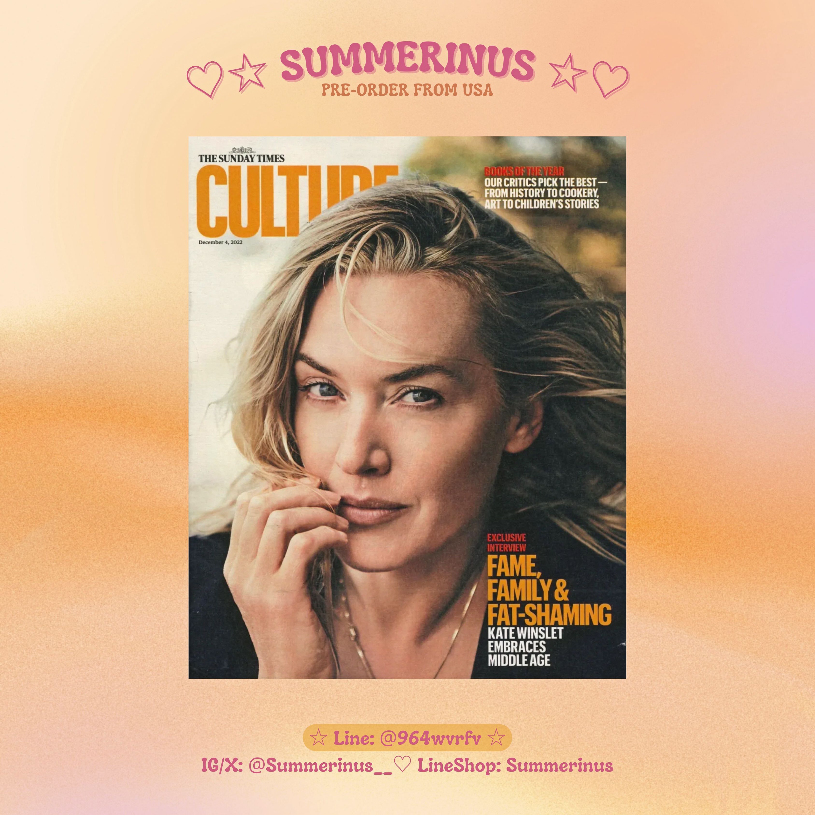UK Sunday Times Culture Magazine 🌞 Kate Winslet 💌 December 2022