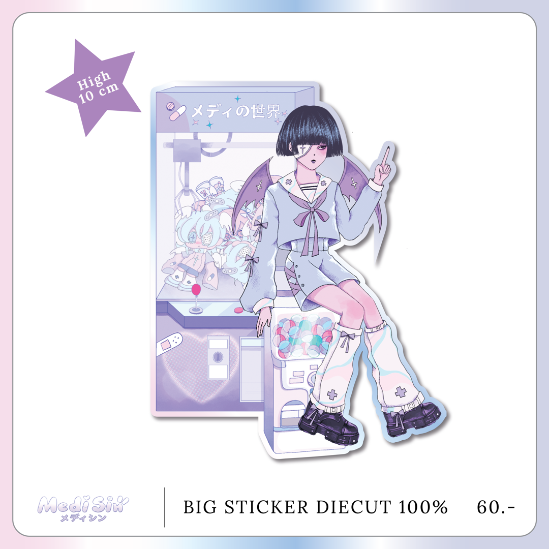 MEDISIN OVERDOSE 💜 BIG HOLOGRAM STICKER / ANONYMOUS 