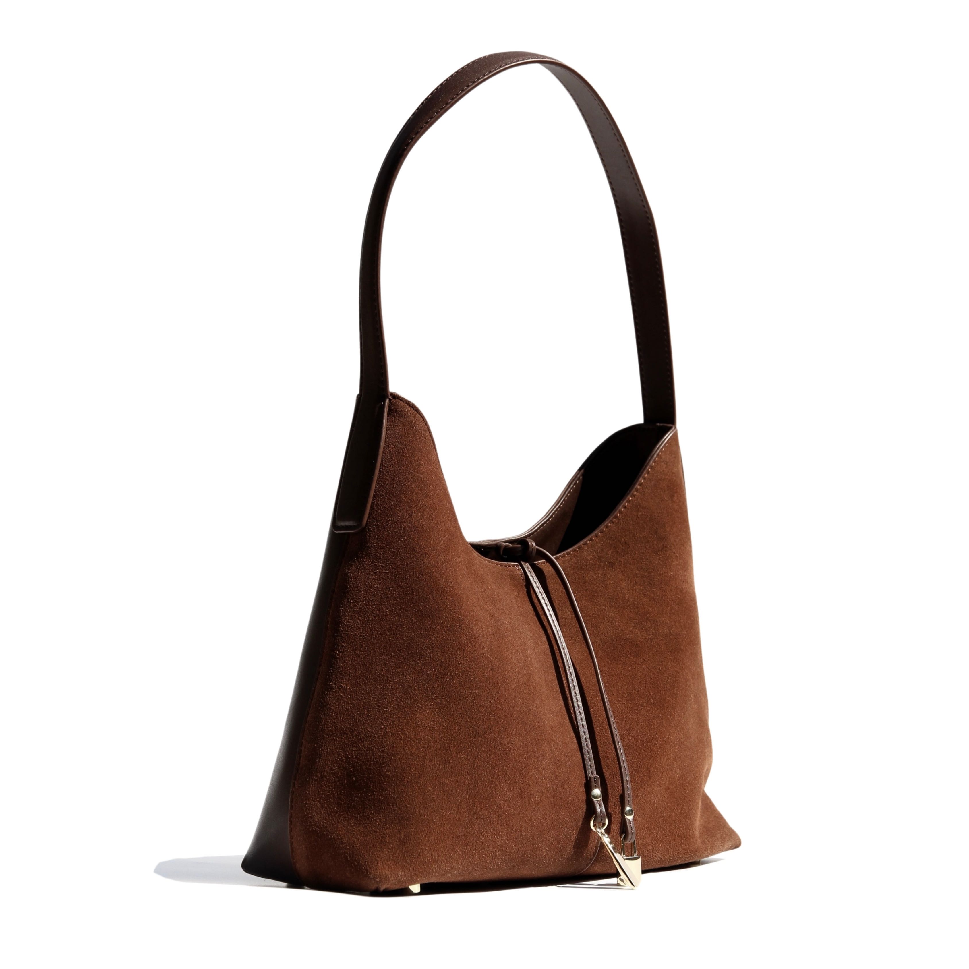 Mona Collection - Walnut - Genuine Suede Leather