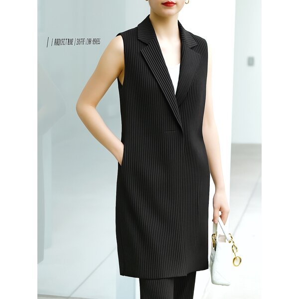 ปรับราคาลง!! 2MUAY รุ่น GJO8535 เสื้อผู้หญิง เสื้อคลุมพลีทคุณภาพ 5สี FREE SIZE THICK SLEEVELESS C...