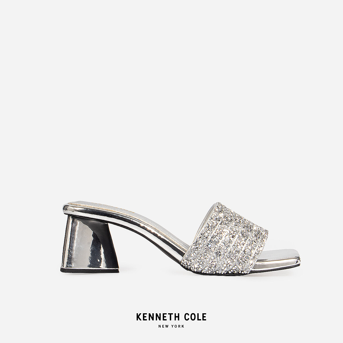 KENNETH COLE รองเท้าส้นสูงผู้หญิง รุ่น MILA SHINE SILVER สีเงิน ( HEL - RF91037LE-040 )