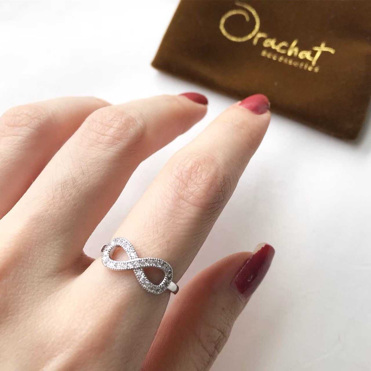 💢CLEARANCE💢 Infinity ring. (แหวนงานชุบทองคำขาว เพชร CZ)