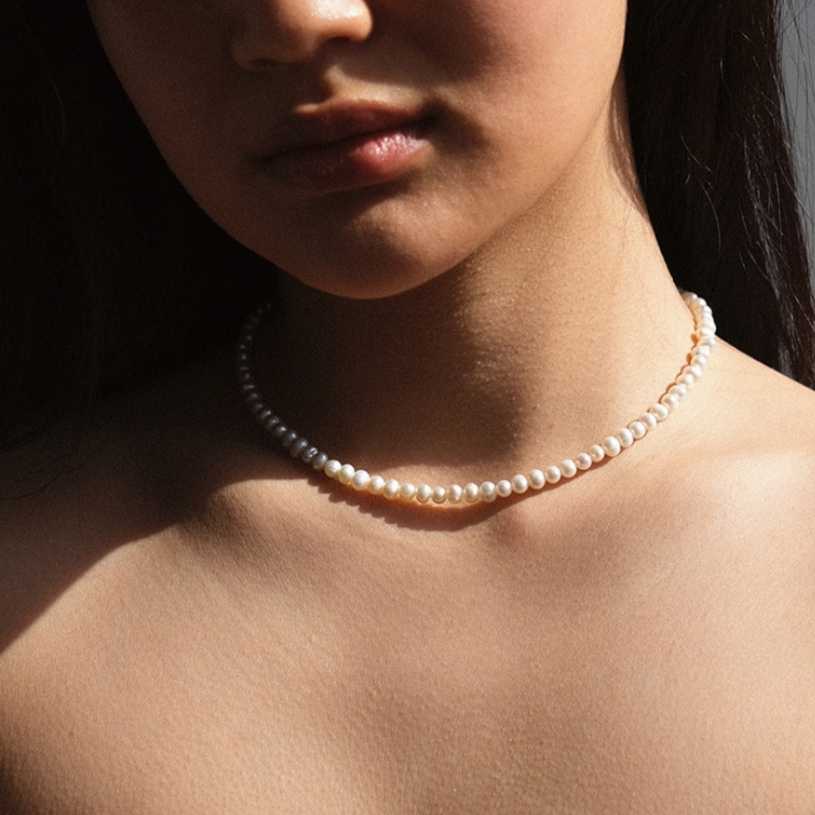 MN003 สร้อยคอไข่มุกแท้เกรด AAAA 4 mm.