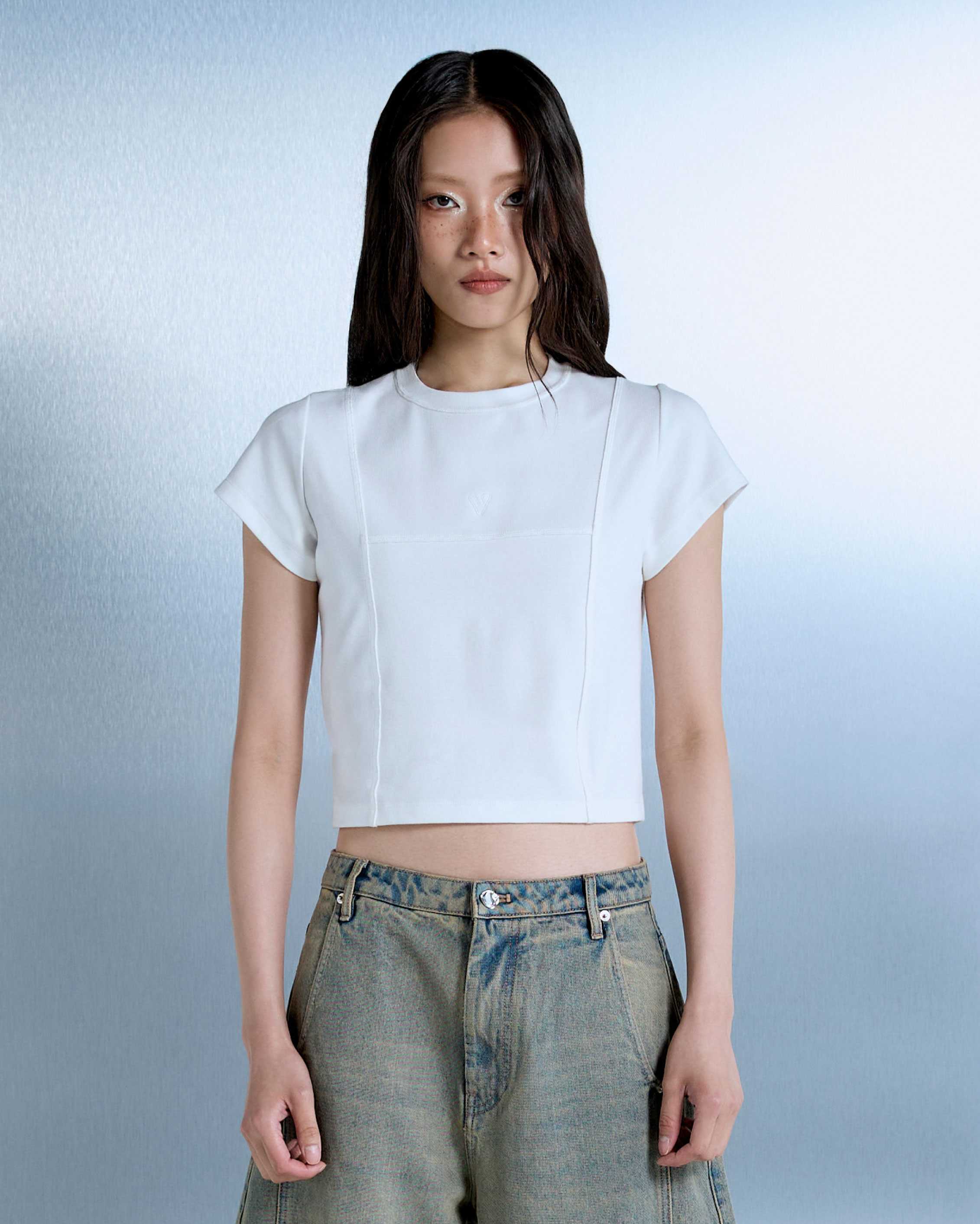 Pure White V Essential Baby Tee