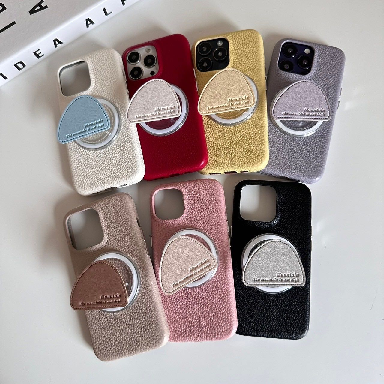 สอบถามก่อนกดสั่ง เคสหนัง เคสชาร์จแบต สีพื้น holder griptok ไอริง magnetic เคสไอโฟน เคสiphone