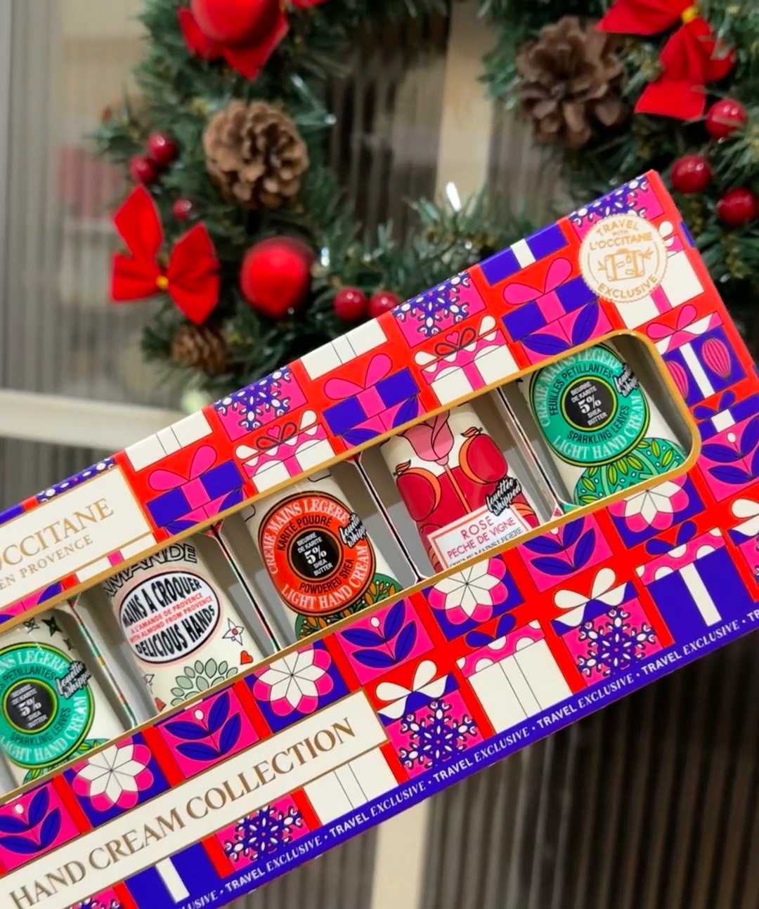 OCCITANE X'MAS SET HAND CREAM BOX WITH PAPER BAG 