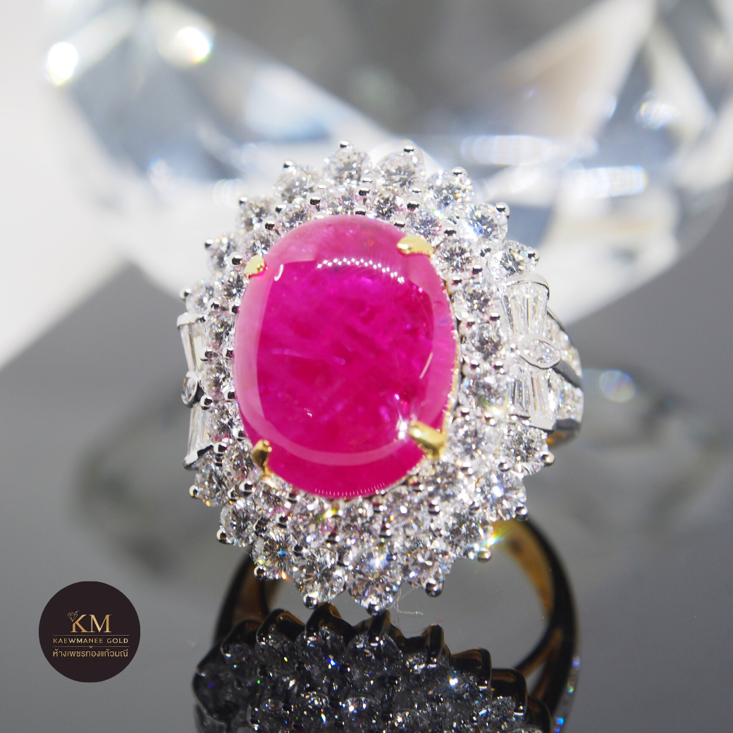 แหวนเพชร ABSOLUTE Ruby Round Dimond RING (90% Gold)