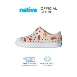 Native รองเท้ากันน้ำเด็กโต EVA รุ่น Jefferson Print Bone White/Shell White/Surfs Up
