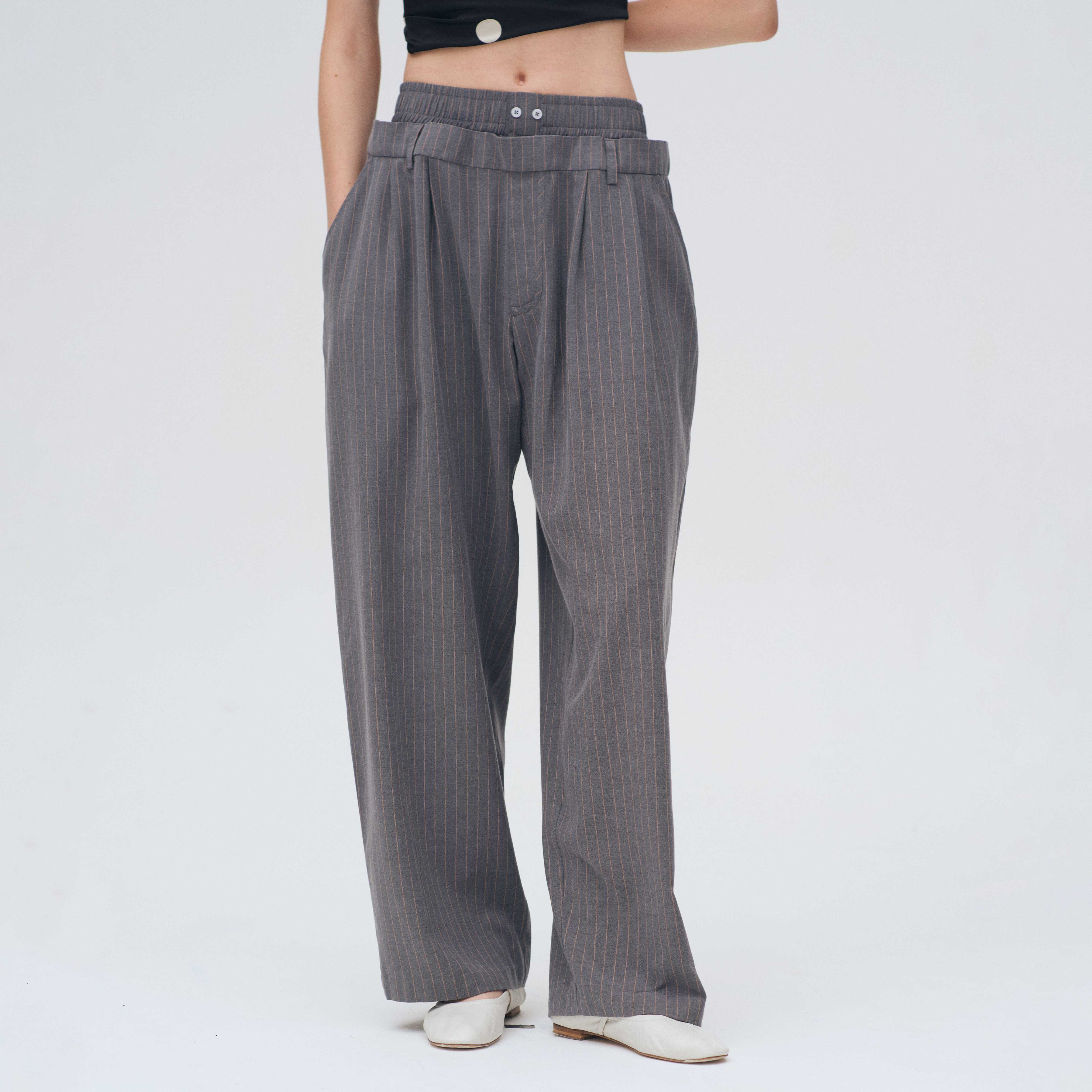 TAILORED PANTS (GREY)