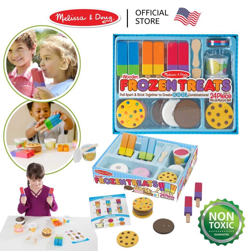 (ของแท้ USA) ของเล่นไอติม น่ารักมาก Frozen Treat Ice Cream Play Set Melissa & Doug ของเล่นอาหาร 9869