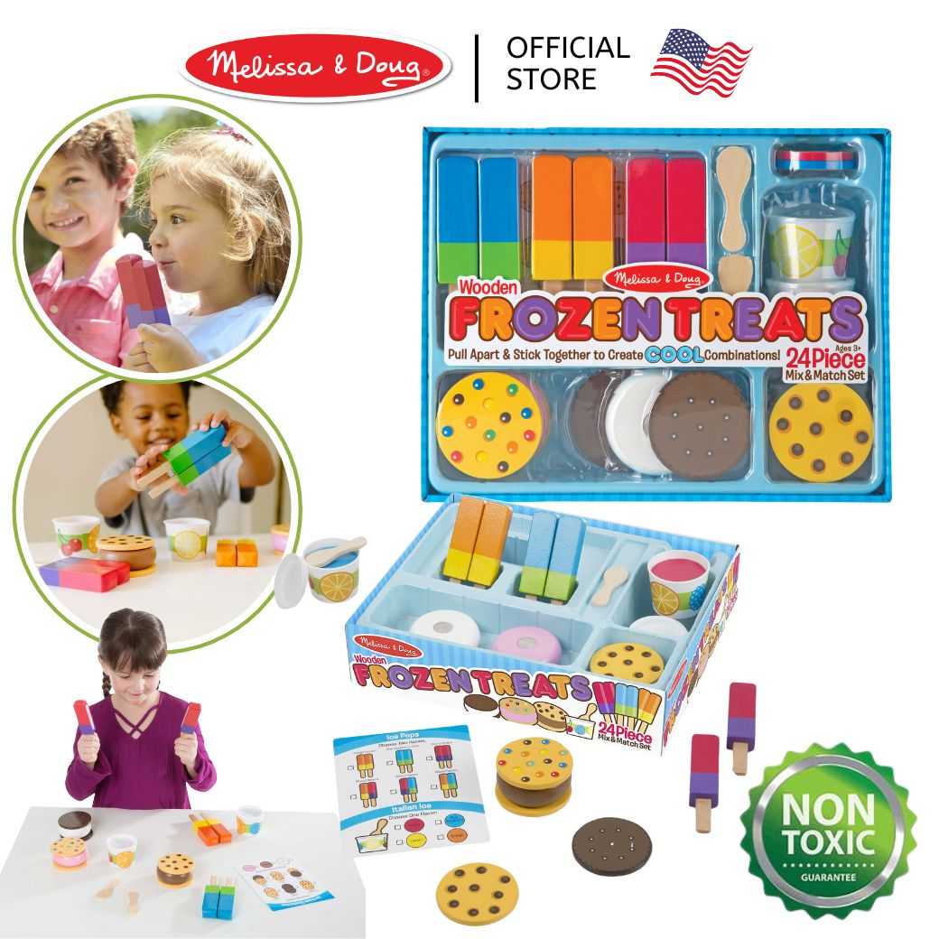 (ของแท้ USA) ของเล่นไอติม น่ารักมาก Frozen Treat Ice Cream Play Set Melissa & Doug 9869 ของเล่นอาหาร