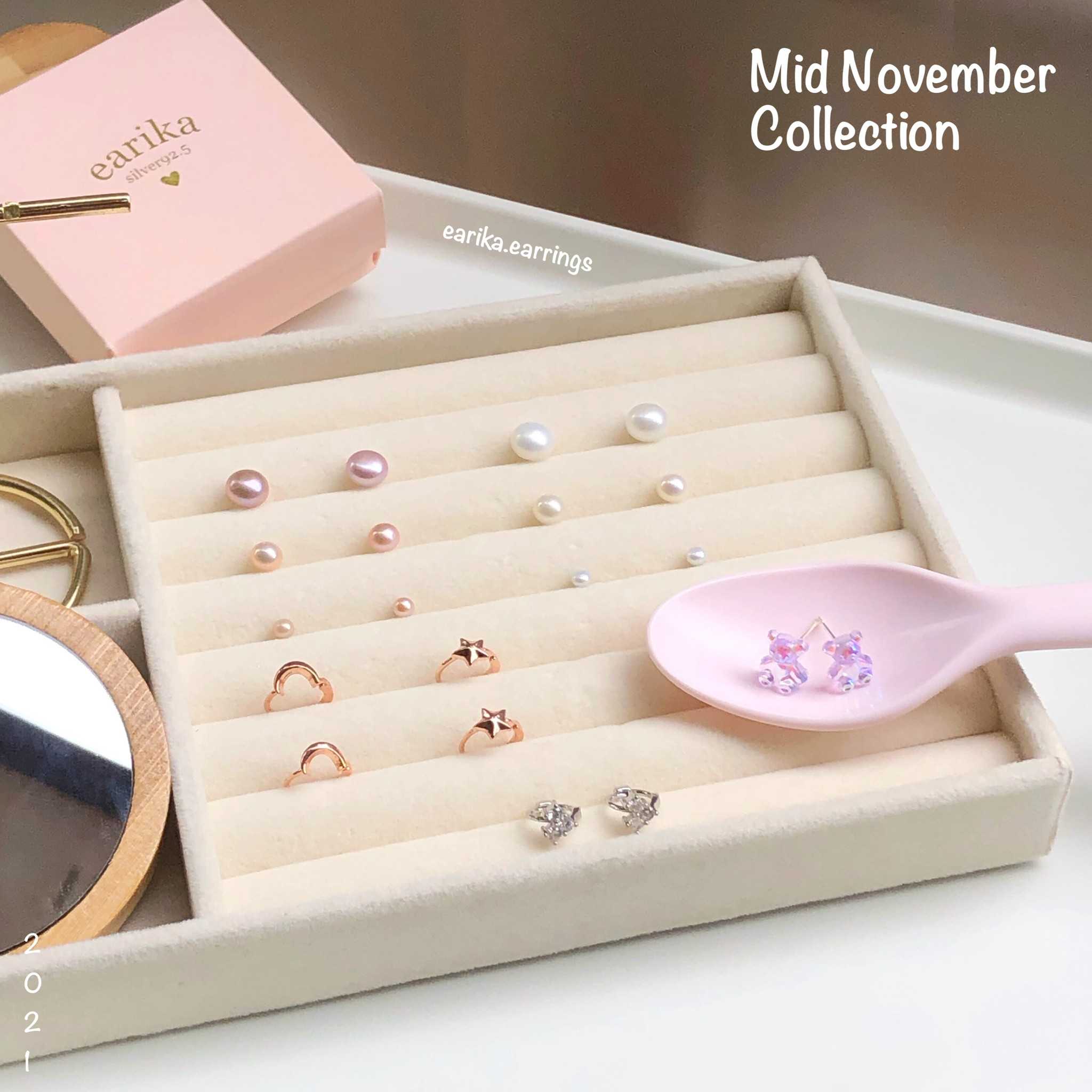earika.earrings - ต่างหูเงินแท้ S92.5 คอลเลคชั่นกลางเดือนพฤศจิกายน 2021 (2) เหมาะสำหรับคนแพ้ง่าย