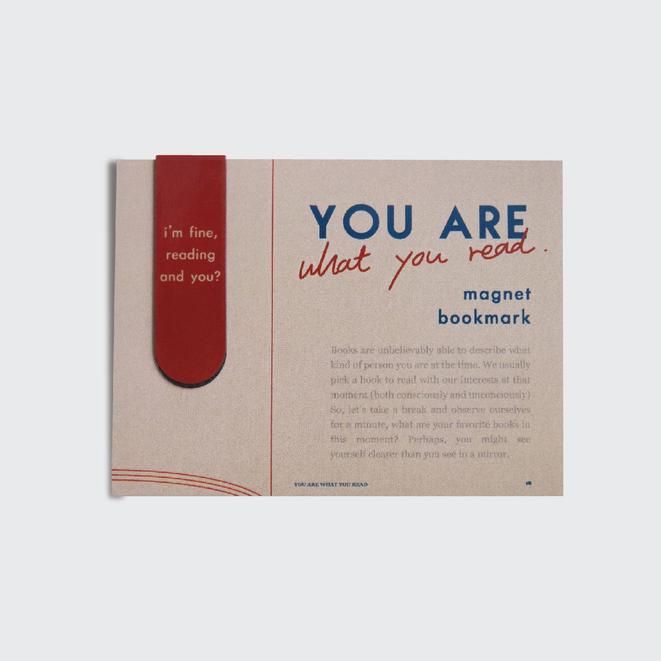 MAGNET BOOKMARK -  I'M FINE READING, AND YOU.