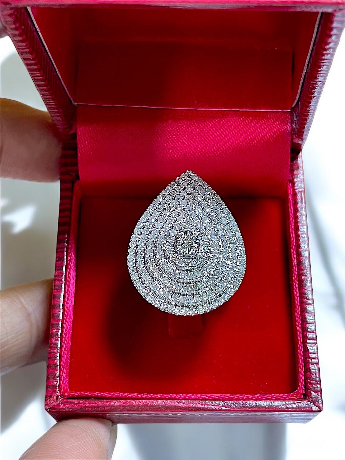 RK99 💎 แหวนเพชรหยดน้ำวงใหญ่มาก 😱 29,900 บาท / 30,900 บาท พร้อมใบเซอร์เพชรแท้ 