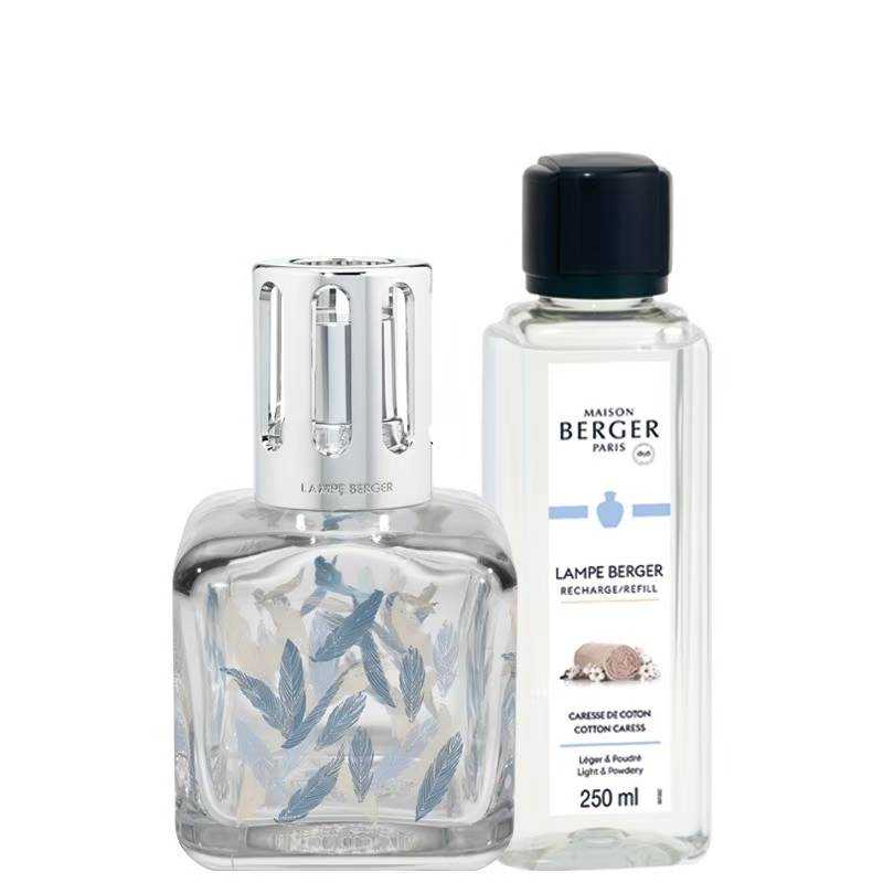 Coffret Glacon Plumes Lamp Gift Set with Cotton cares