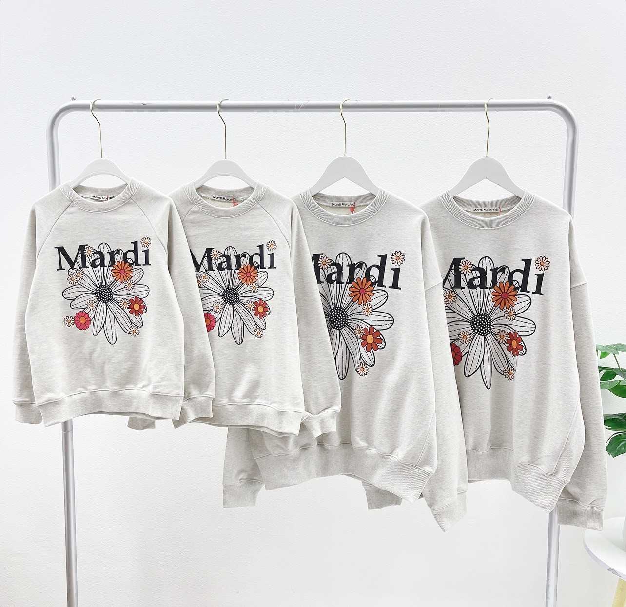 Mardi Flower Blossom Oatmeal  Sweatshirt
