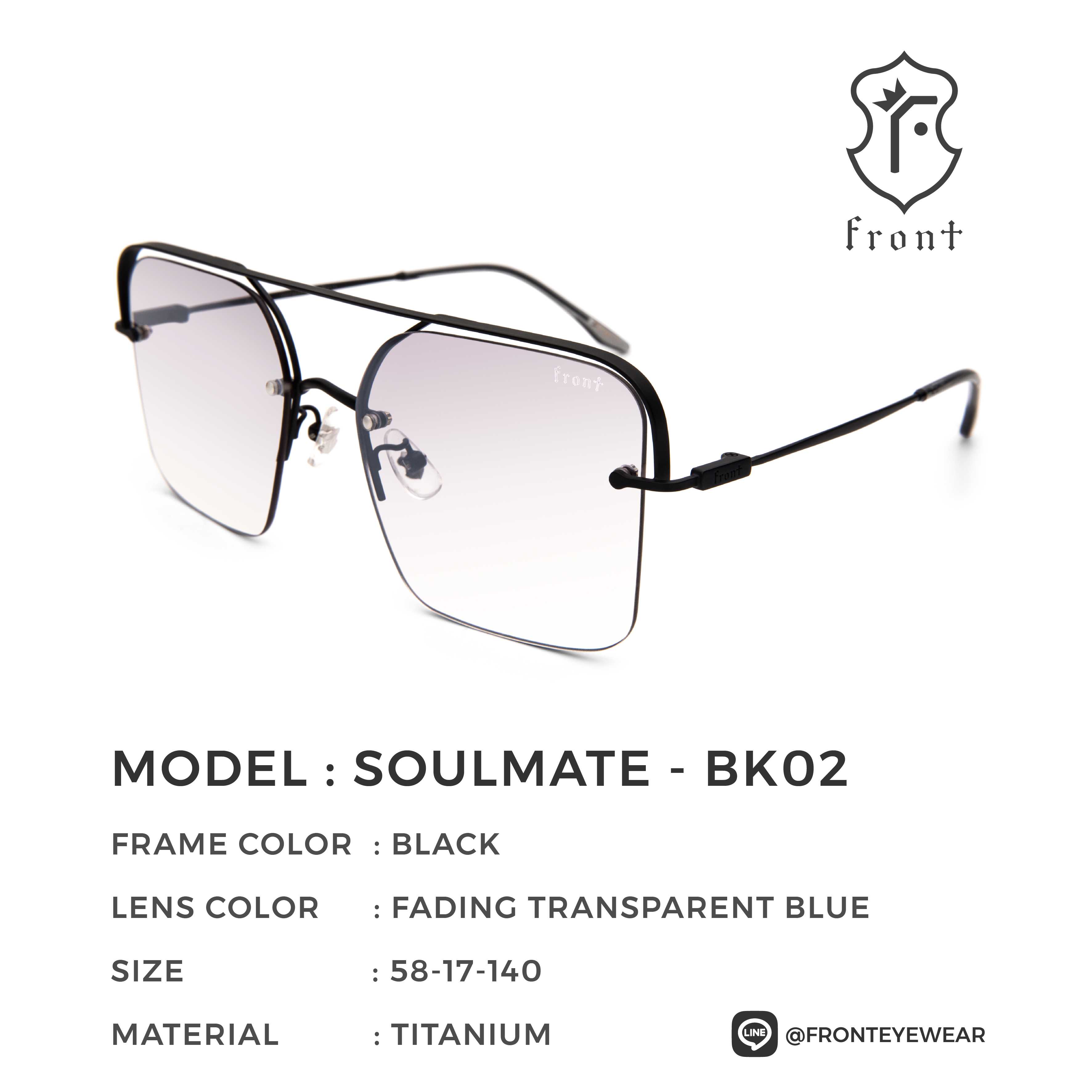 FRONT - แว่นกันแดด รุ่น Soulmate (ไม่สามารถนำไปตัดเลนส์สายตาได้ค่ะ) - Fronteyewearthailand
