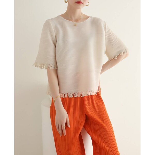 2MUAY รุ่น GJO2989 เสื้อผู้หญิง เสื้อพลีทคุณภาพ 12 สี FREE SIZE FRINGE PLEATED TOP