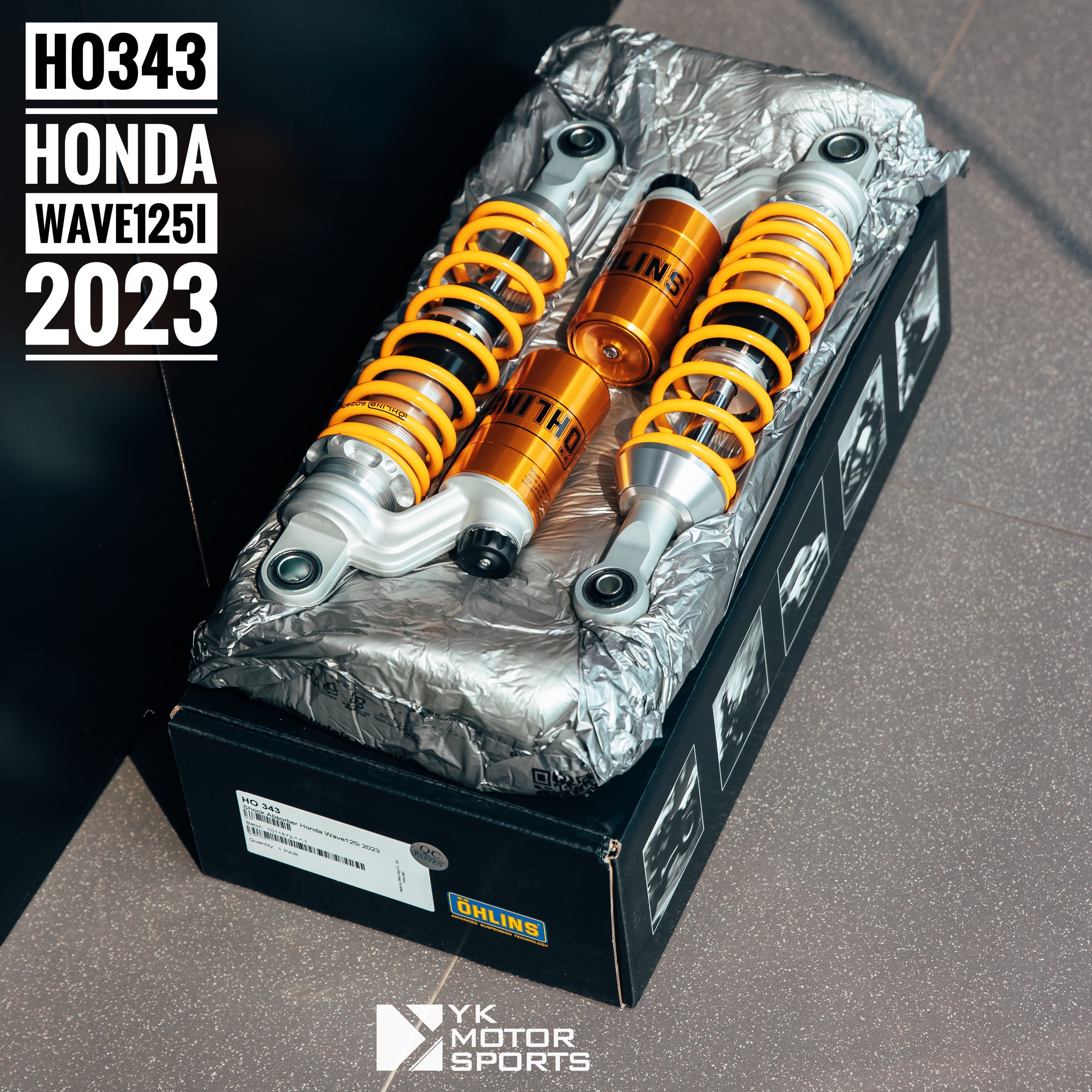 HO343 โช๊ค ohlins รุ่น Honda Wave125i 2023