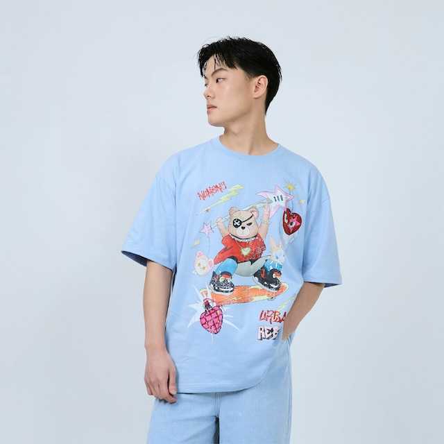 No permission tee (Blue)