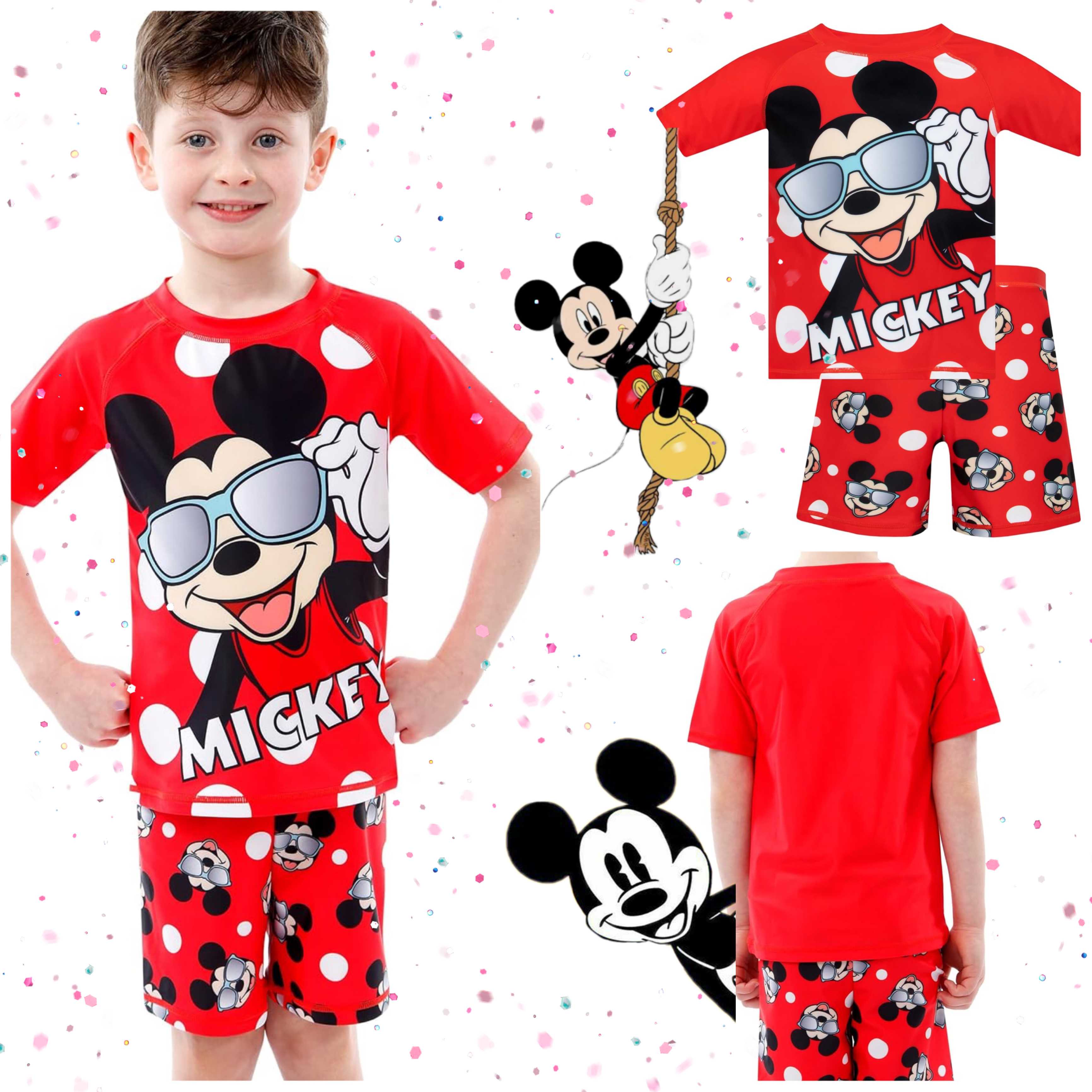 Preorder12-18วัน-(UK) ลิขสิทธิ์แท้ ชุดว่ายน้ำมิกกี้ เซ็ทเสื้อกางเกง/Sz 18m-6y
